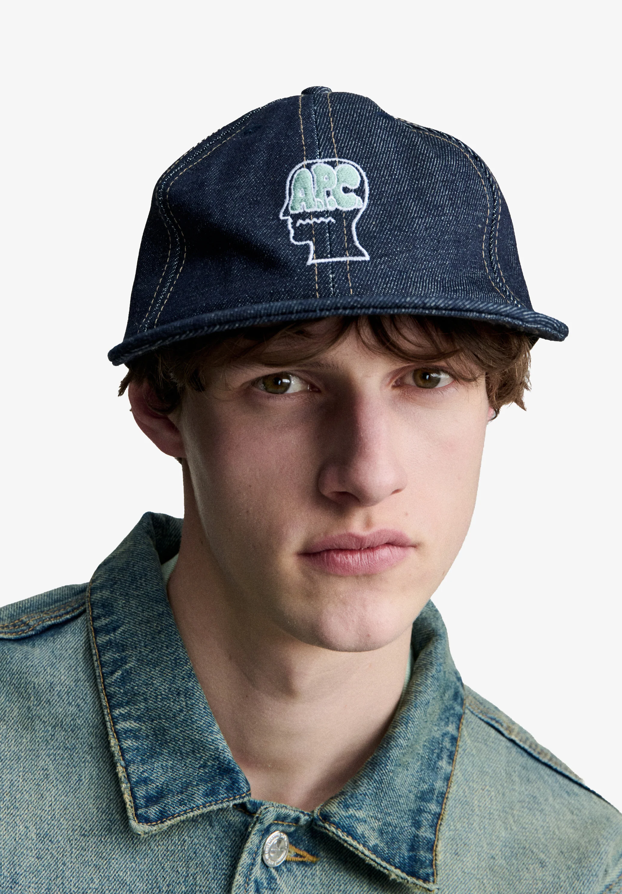 A.P.C. x Brain Dead Denim 6-panel cap