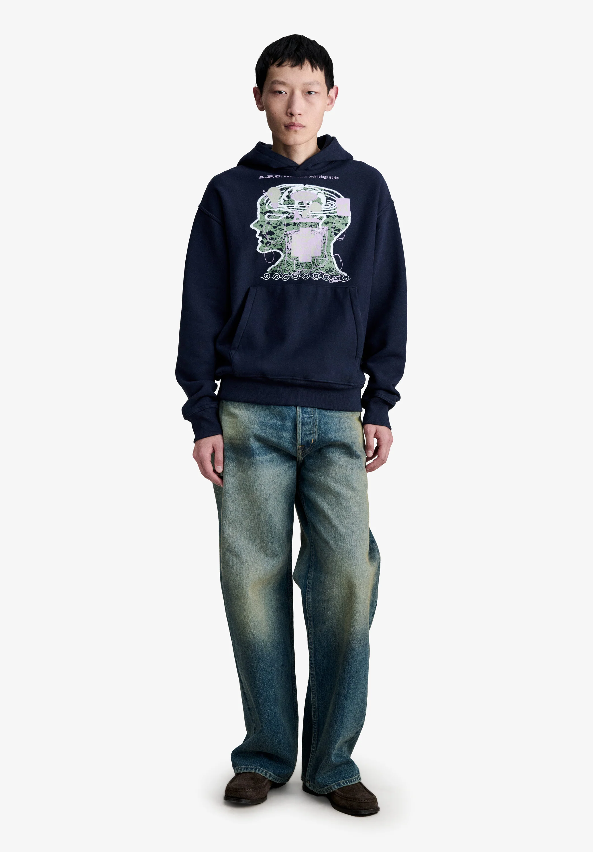 A.P.C. x Brain Dead Technology Works hoodie