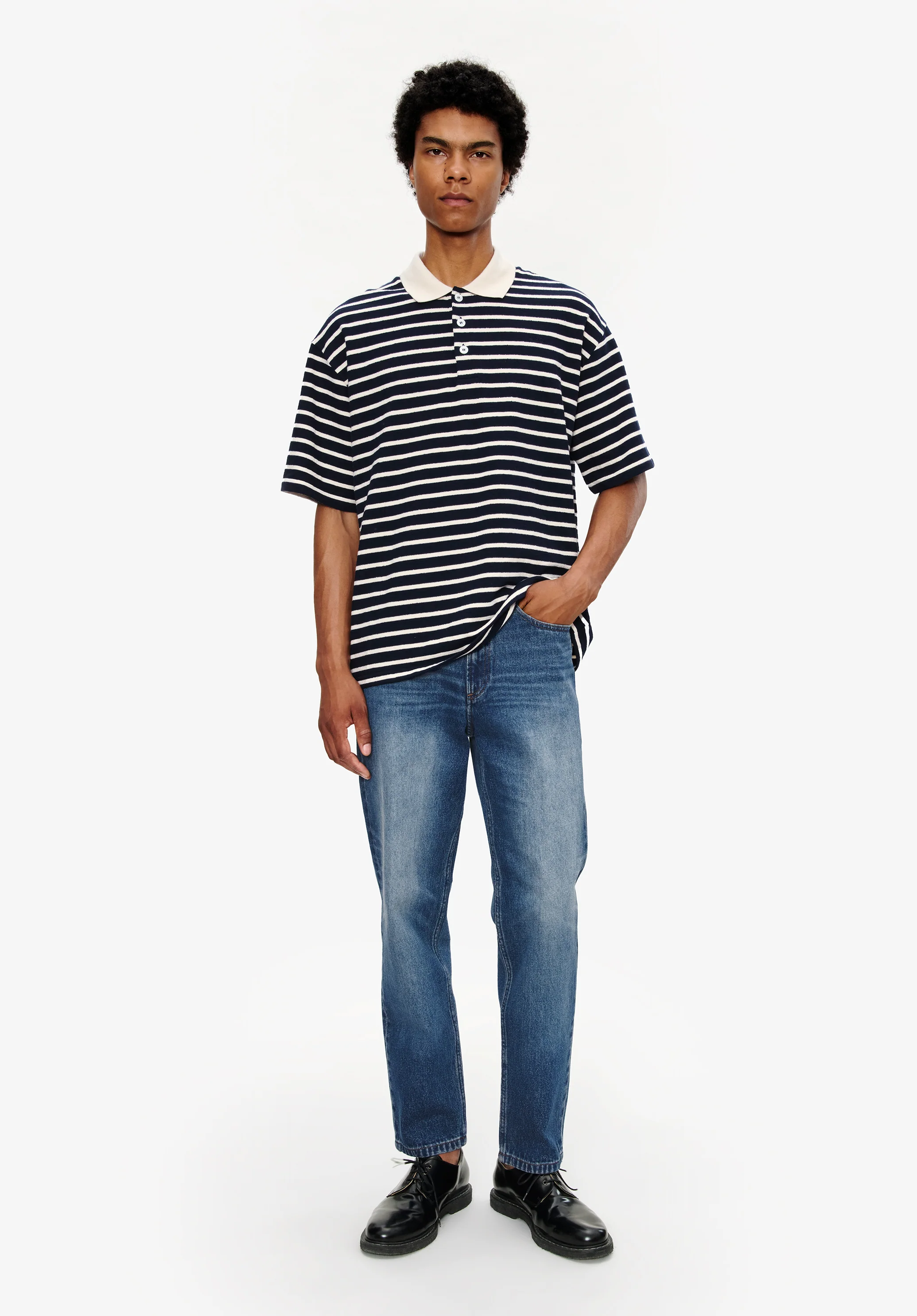 Striped polo shirt