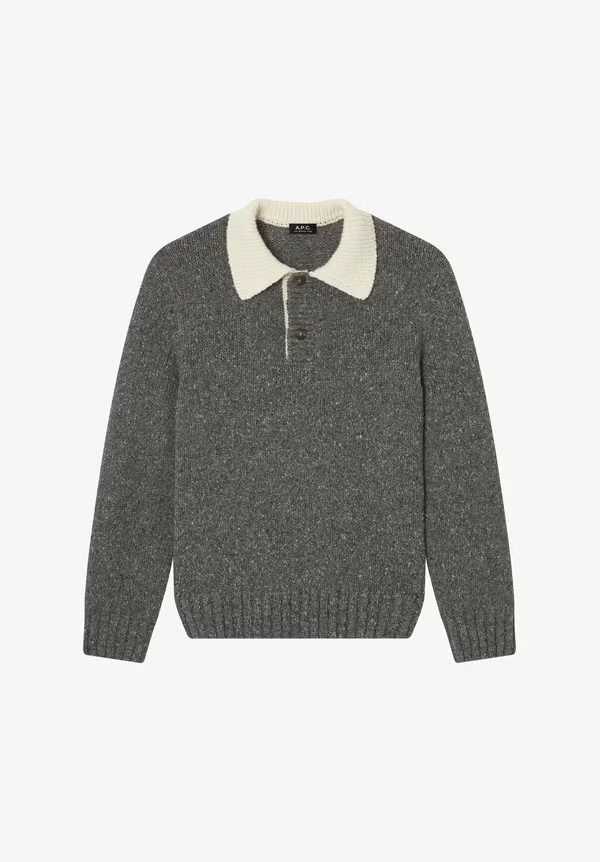 Sweater polo collar