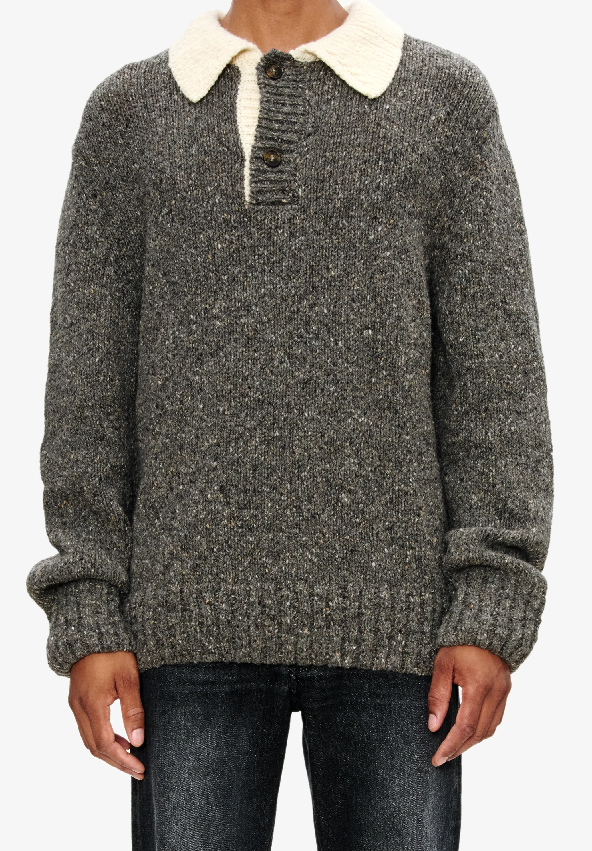 Sweater polo collar