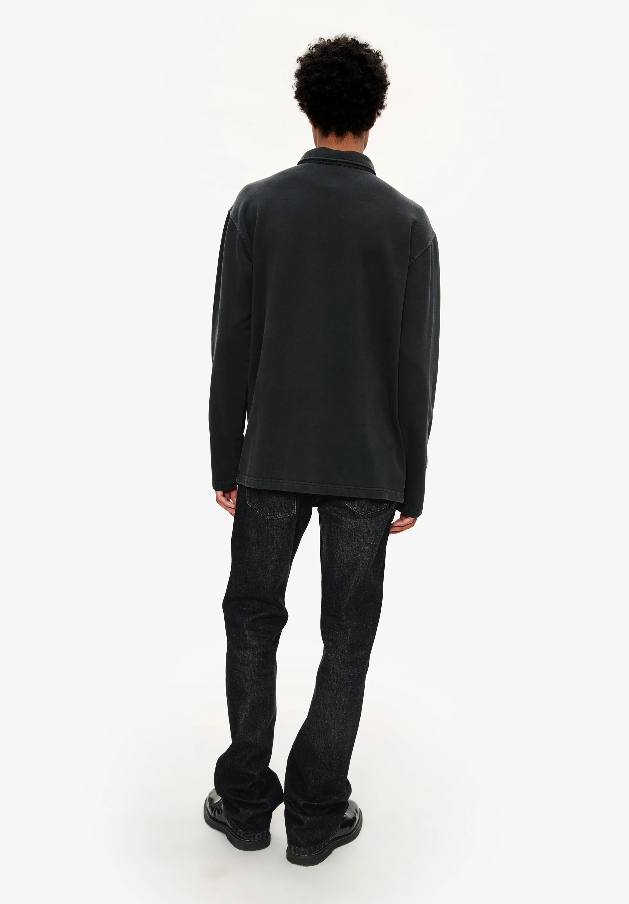 Long-sleeve unisex polo shirt (M)