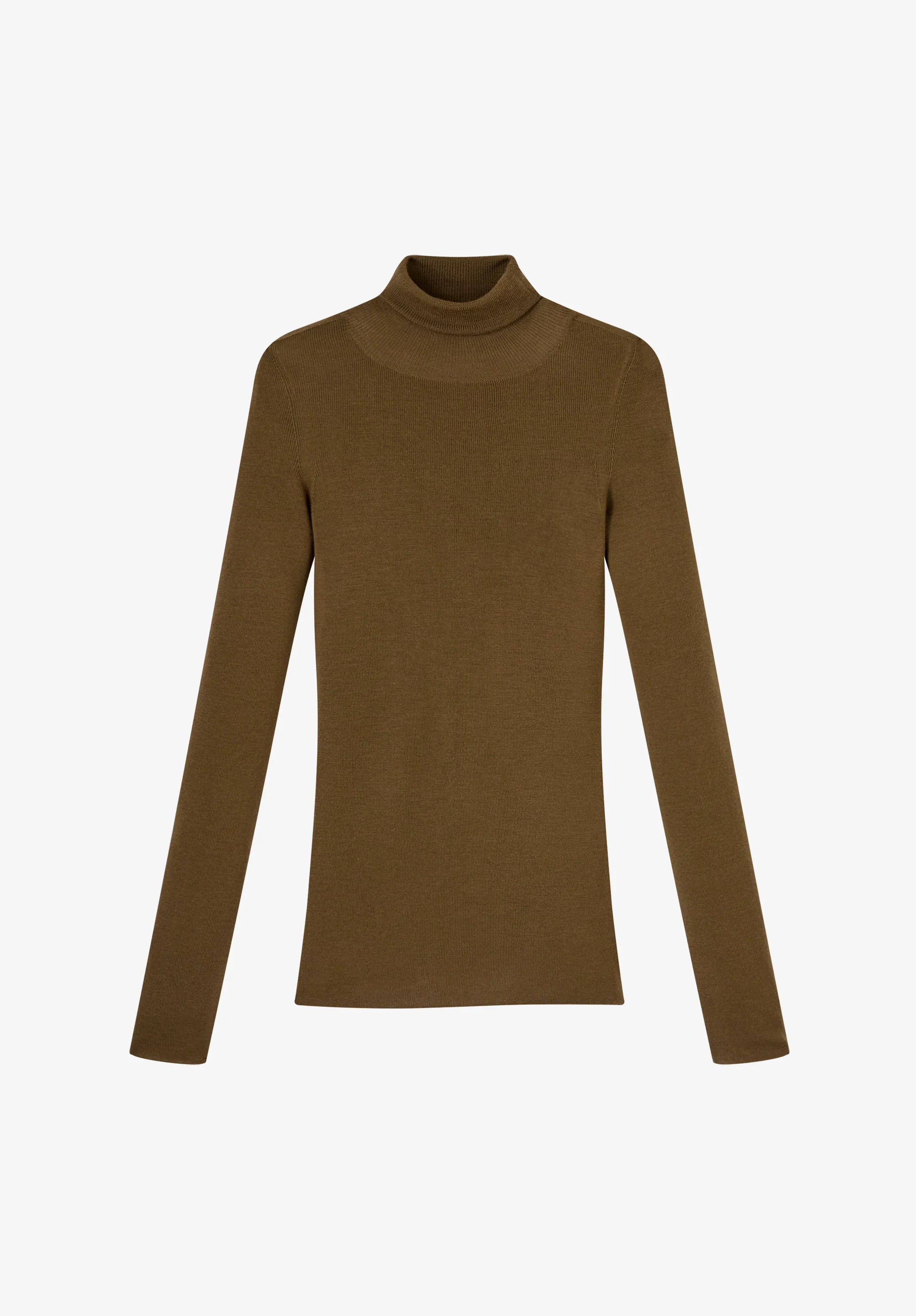 Narrow-rib turtleneck sweater