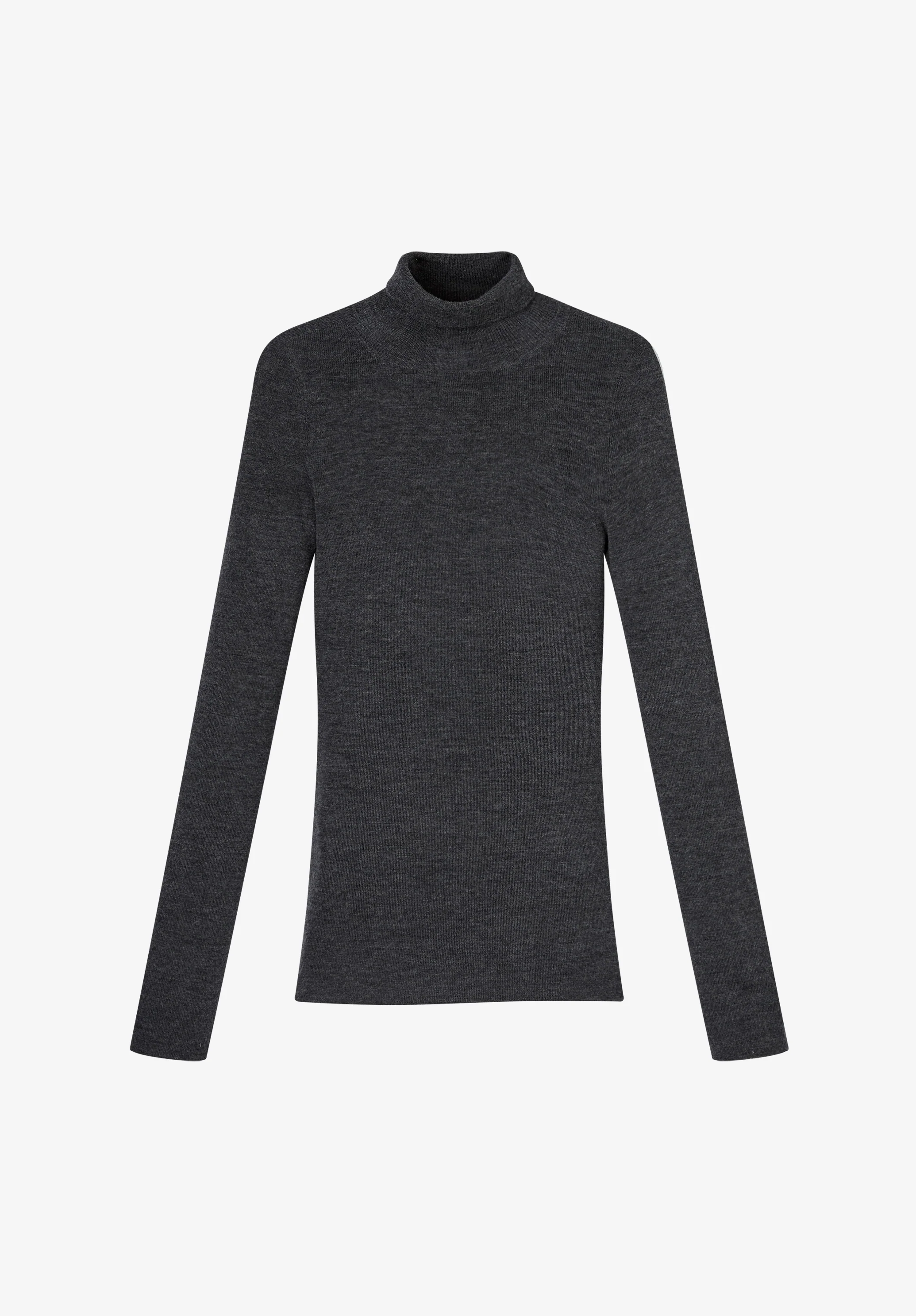 Narrow-rib turtleneck sweater