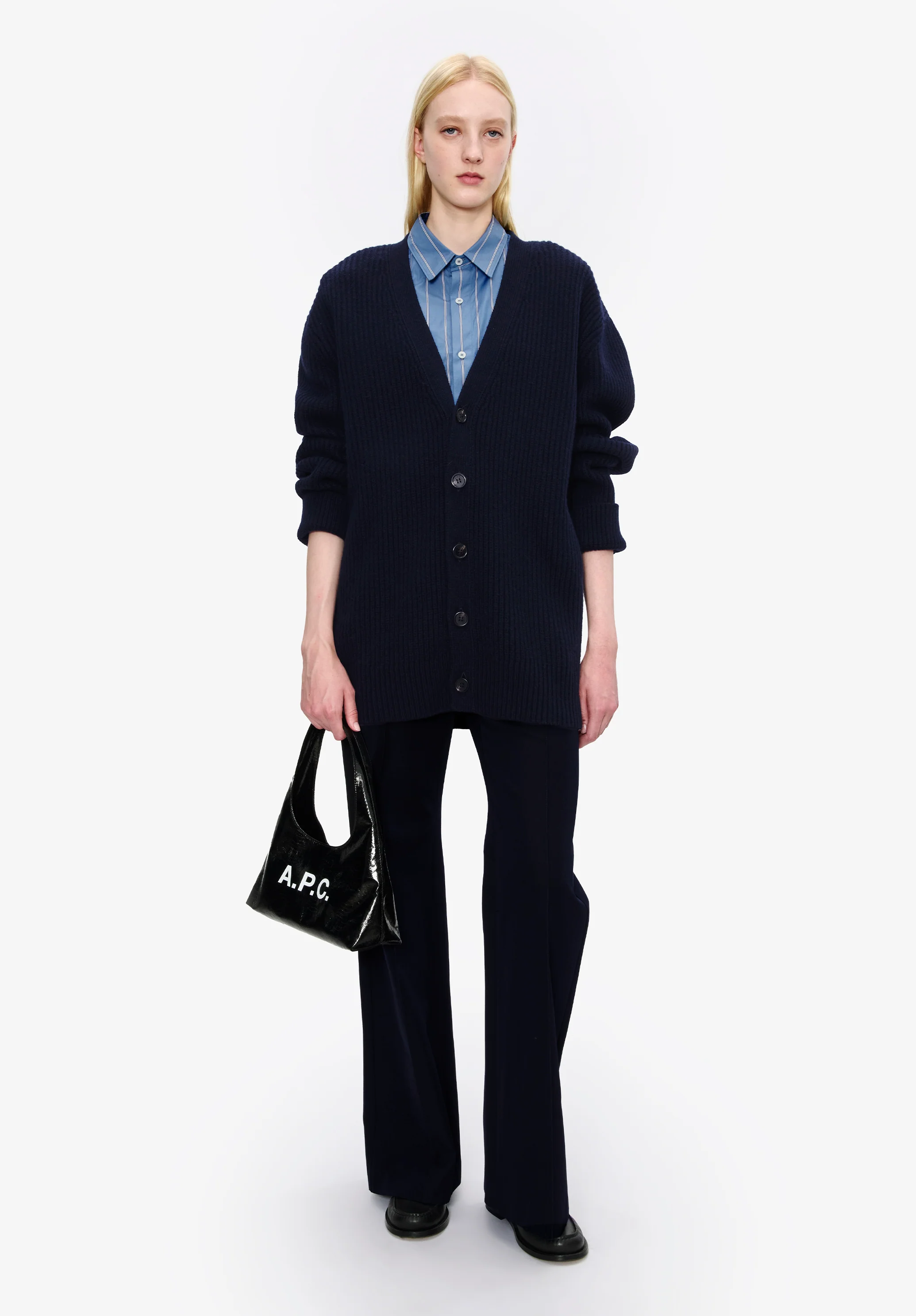 Wool-cashmere cardigan (W)