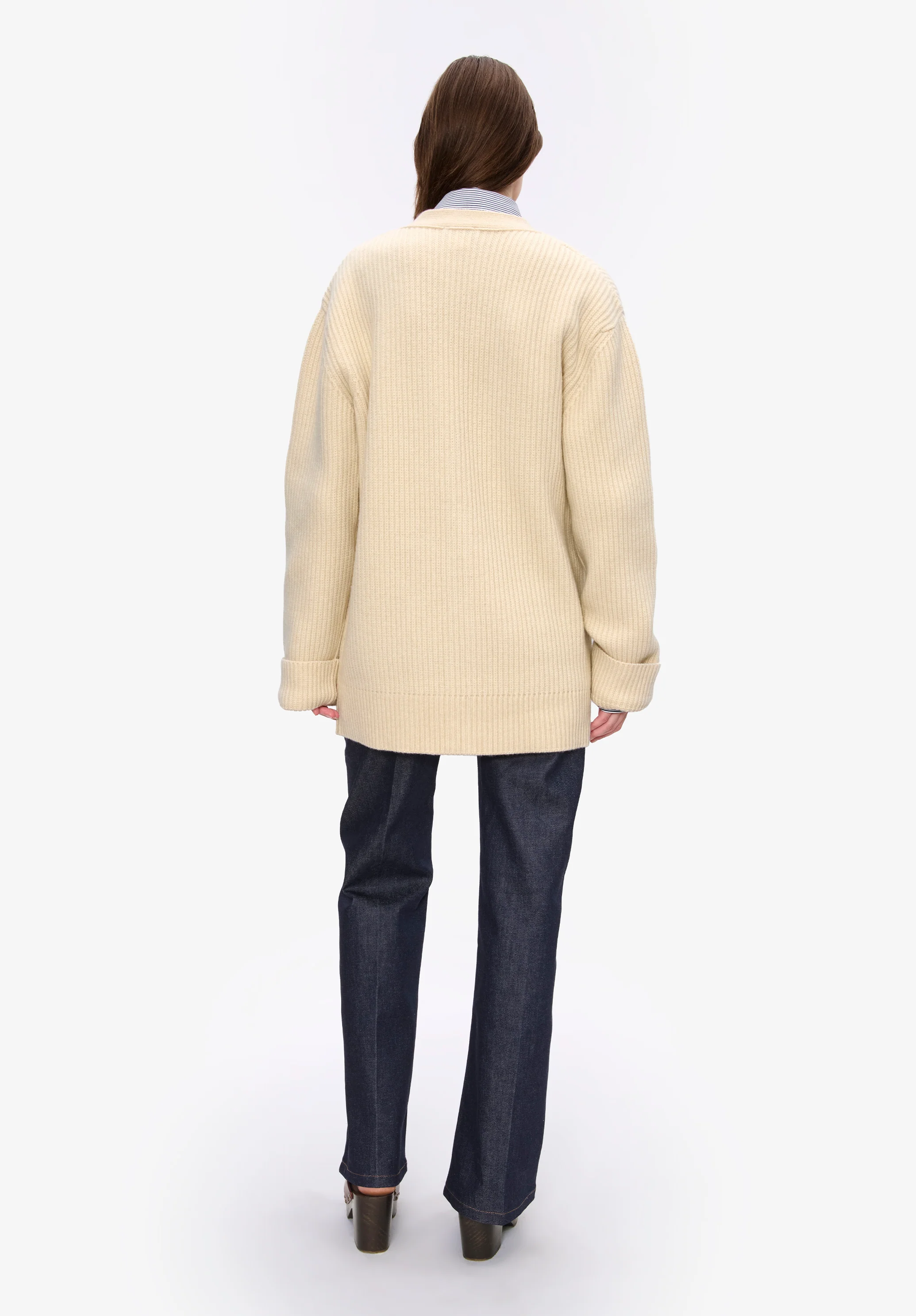 Wool-cashmere cardigan (W)