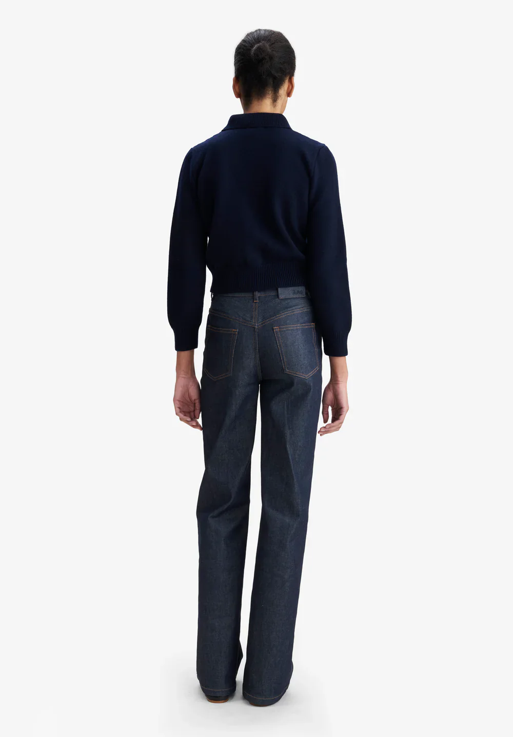 Cardigan with polo collar
