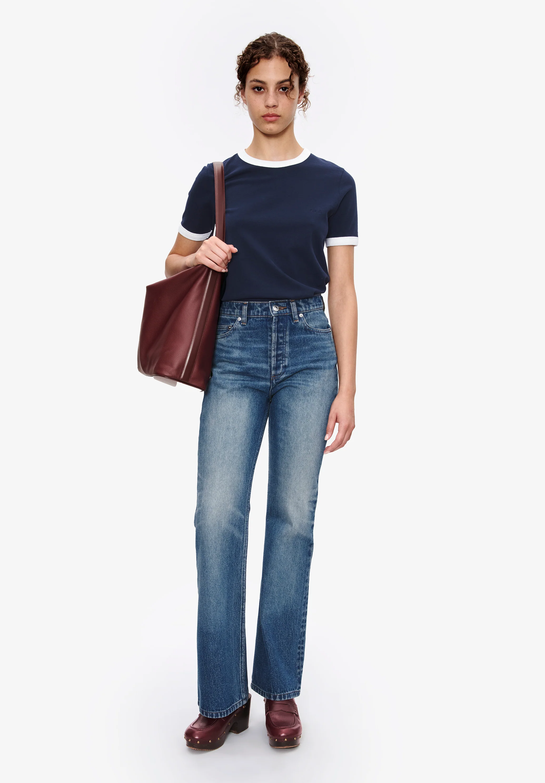 Ringer crop T-shirt