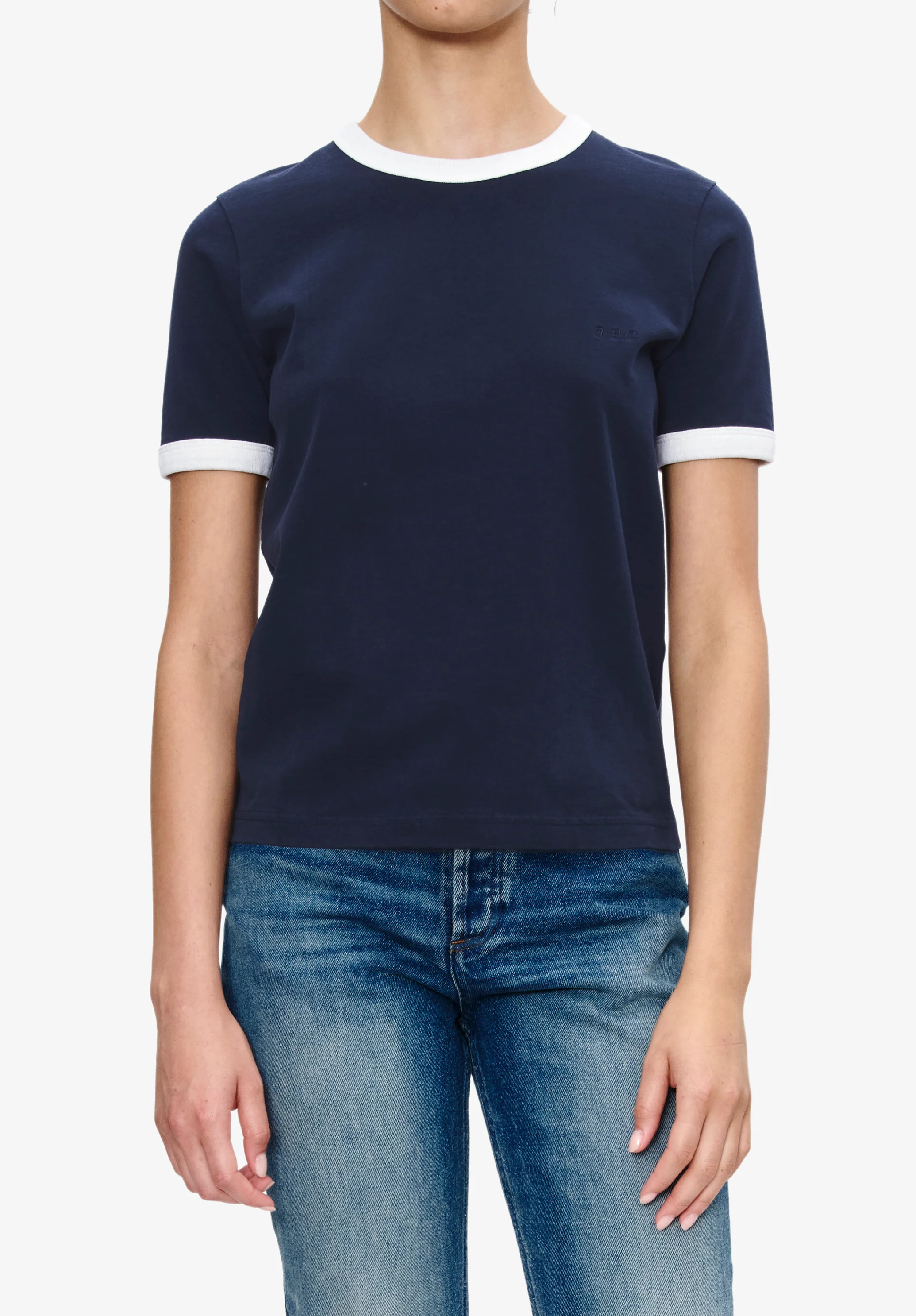 Ringer crop T-shirt