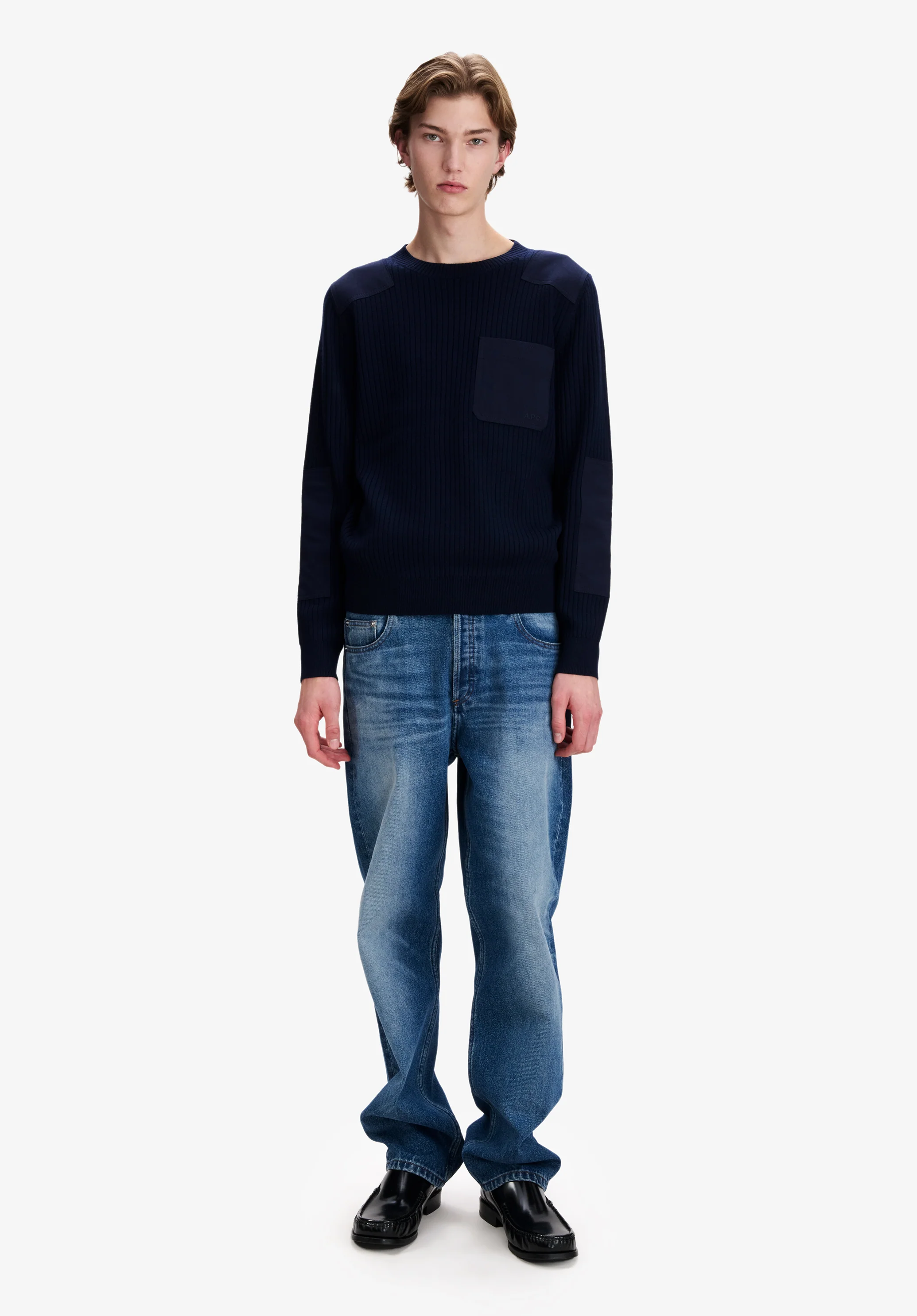 Merino Wool Military Sweater