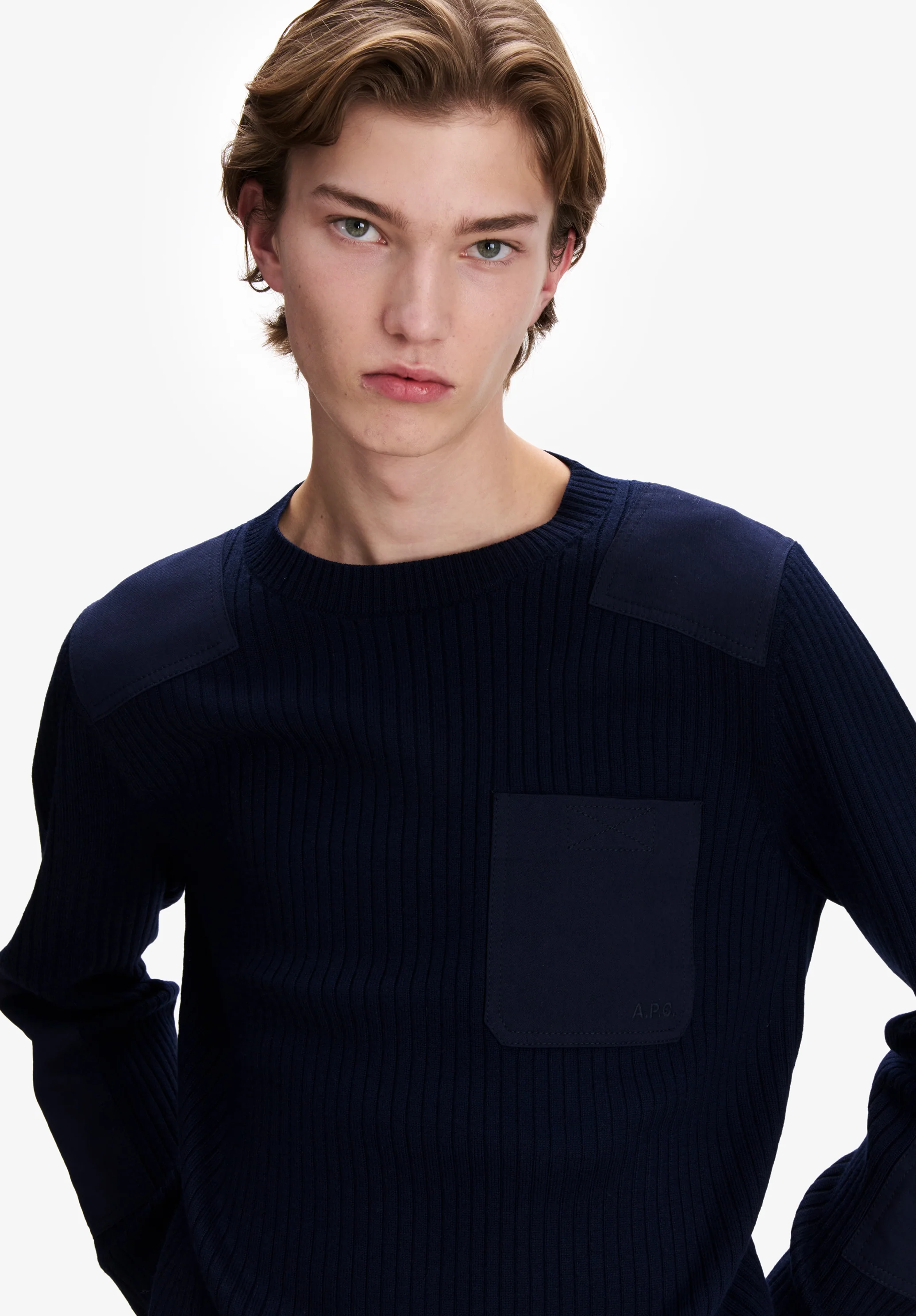 Merino Wool Military Sweater