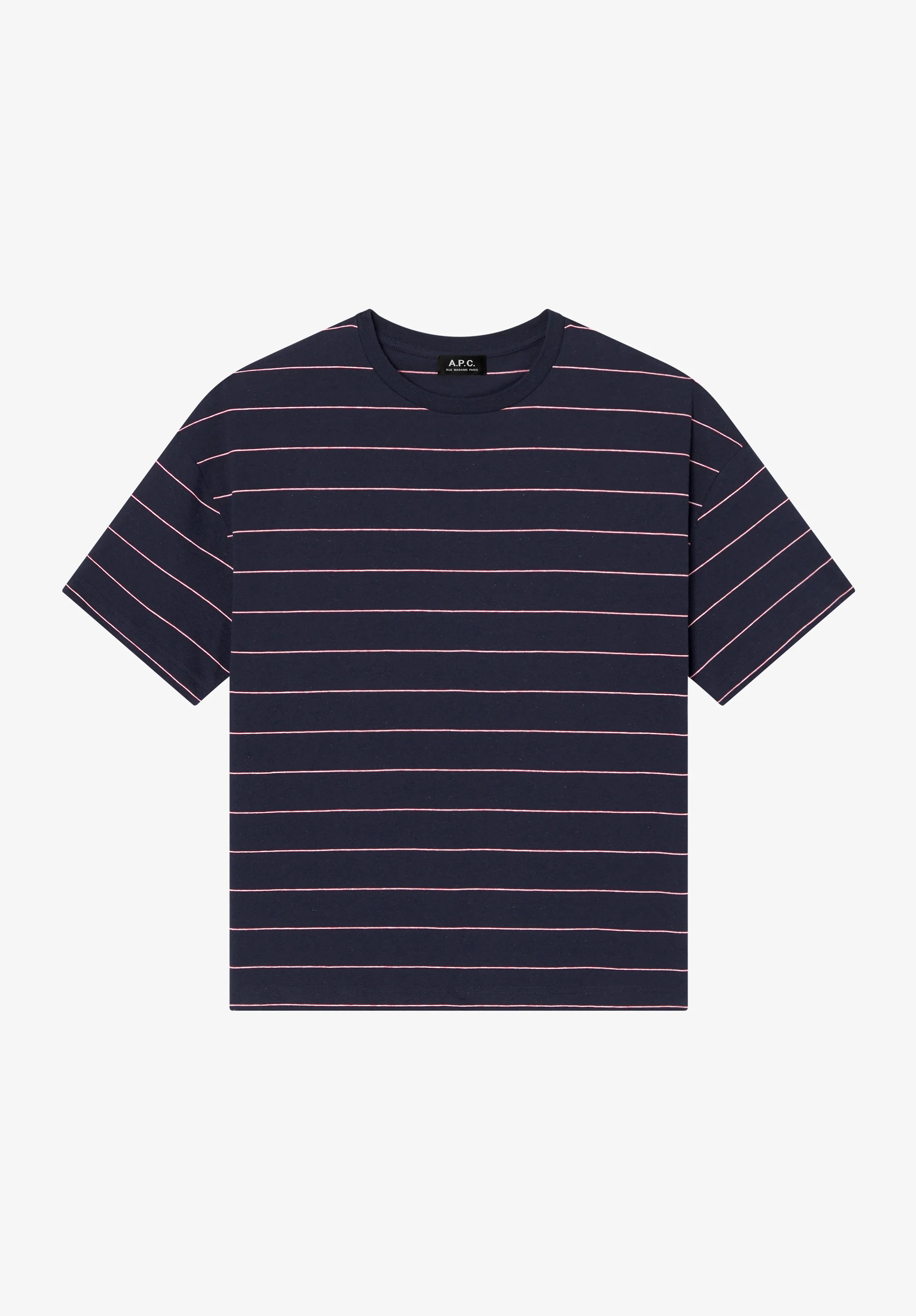 Loose T-Shirt With Pink Stripes