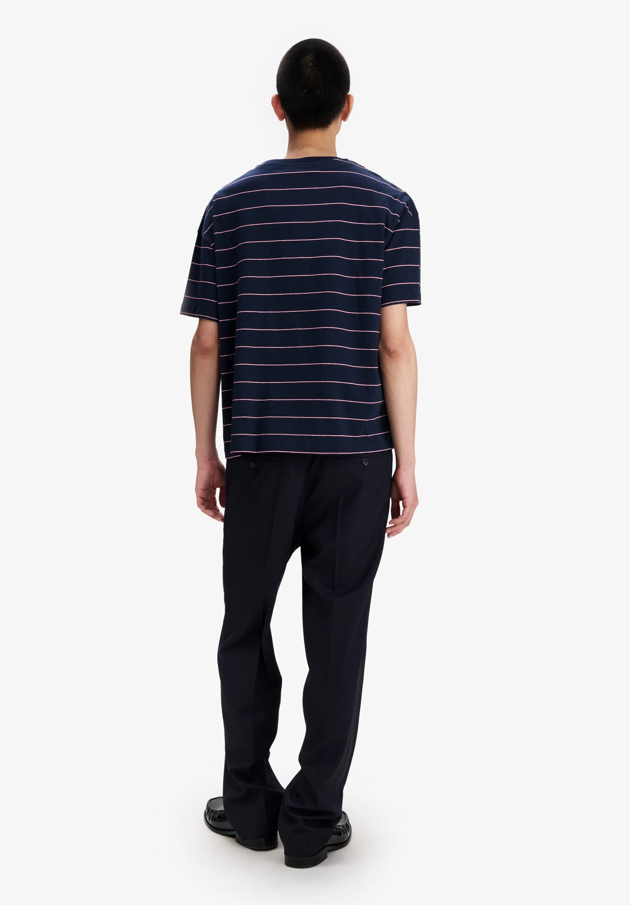 Loose T-Shirt With Pink Stripes