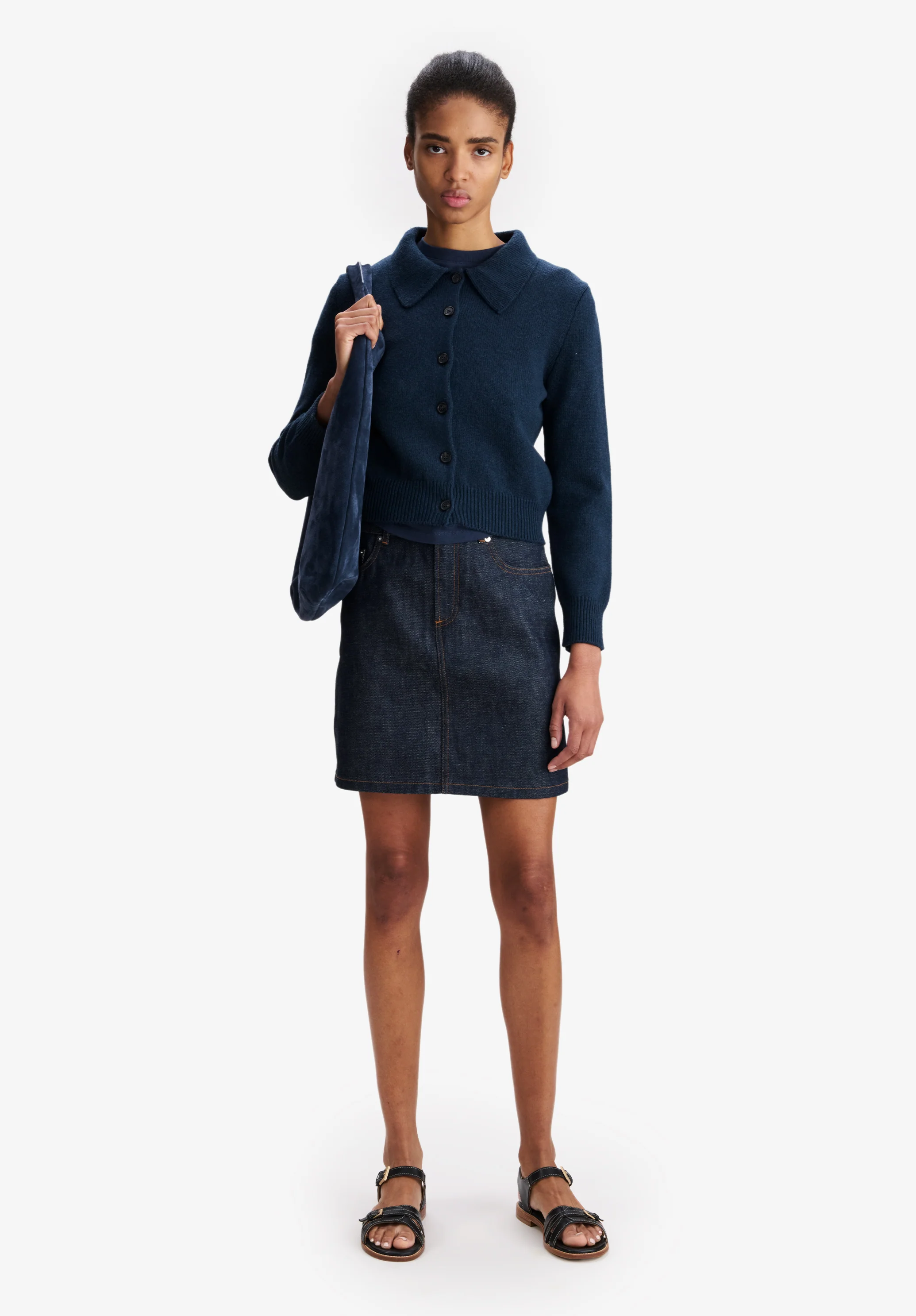 Wool Collared Cardigan
