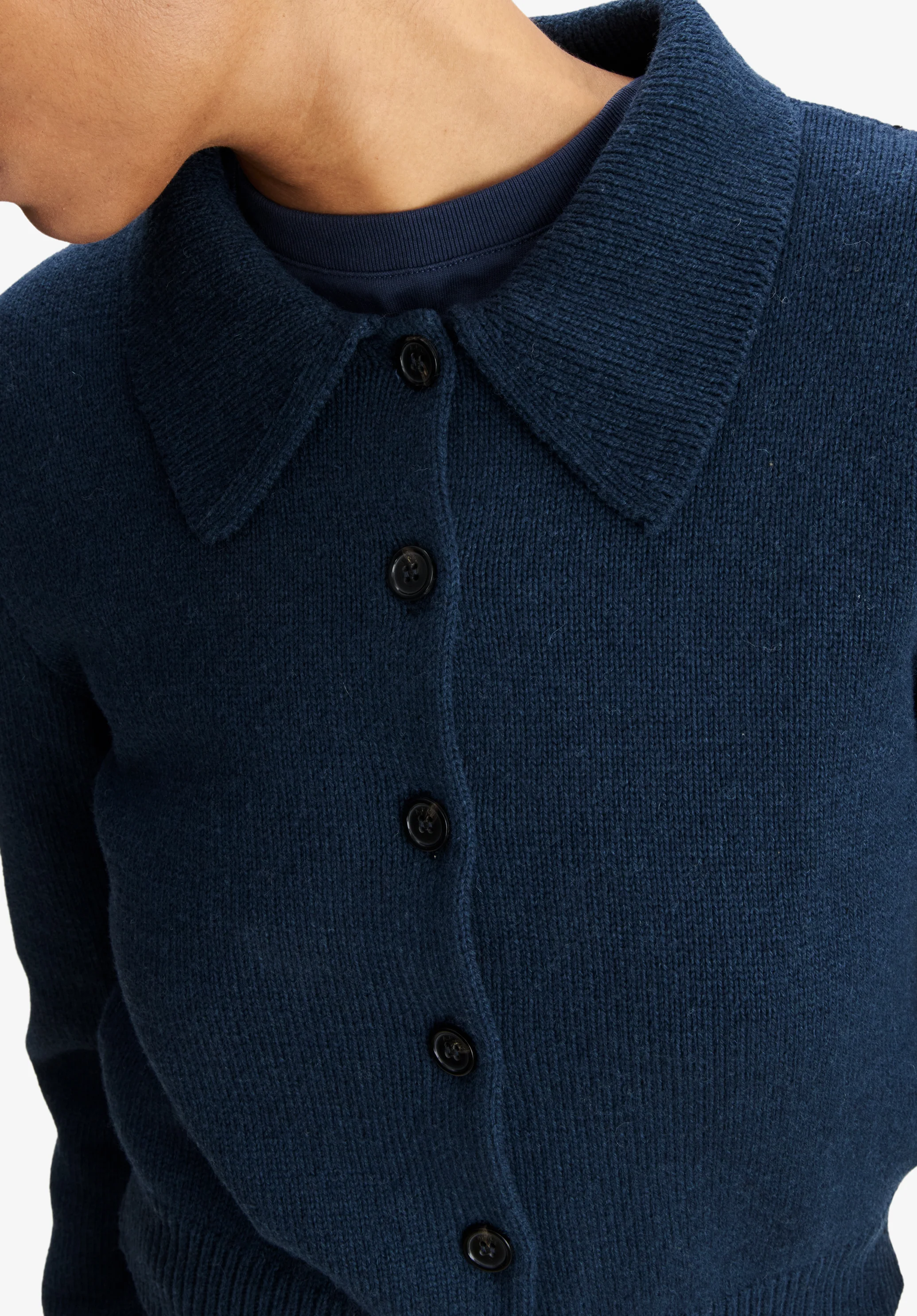 Wool Collared Cardigan