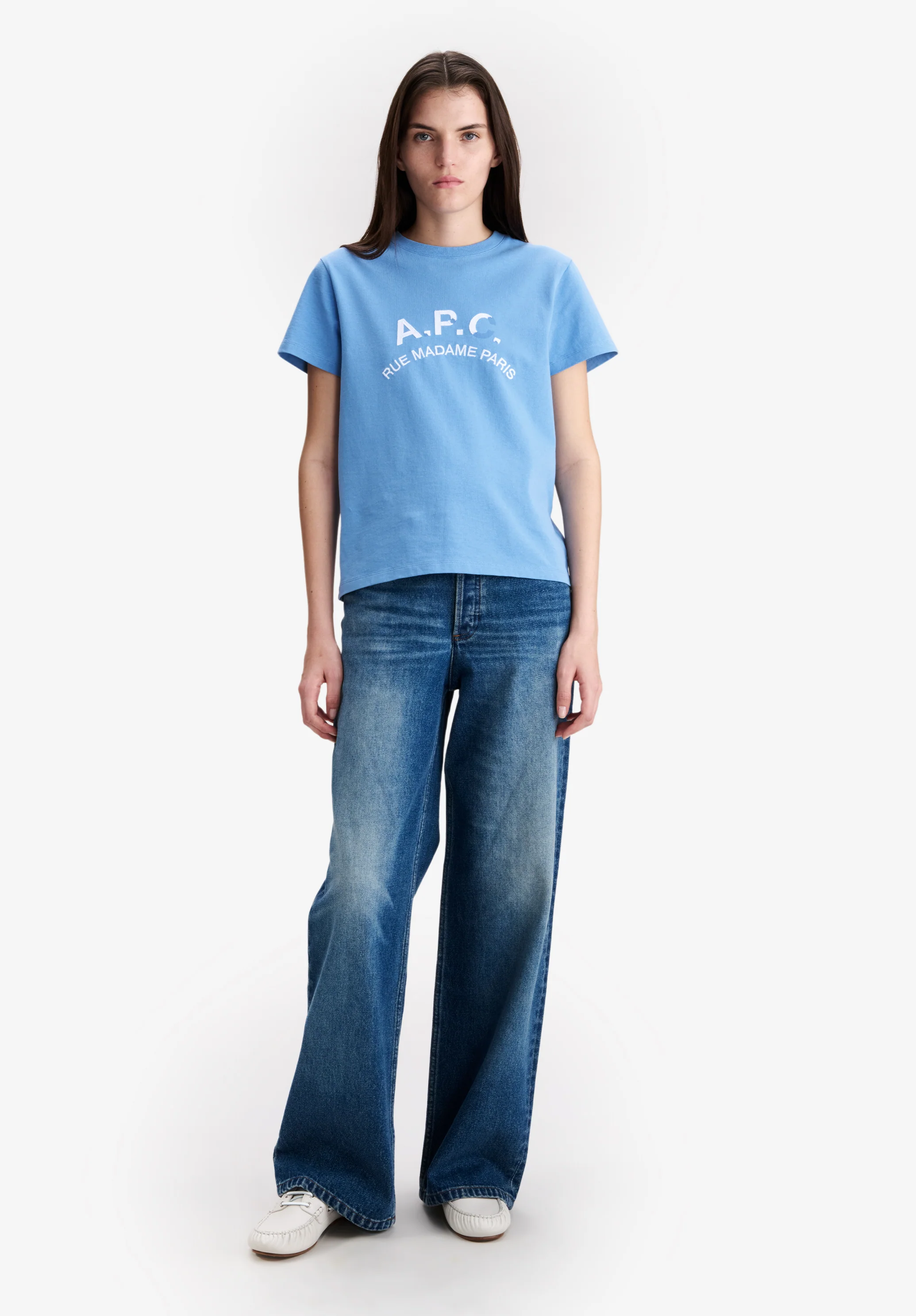T-Shirt With Vintage-Effect A.P.C. Logo