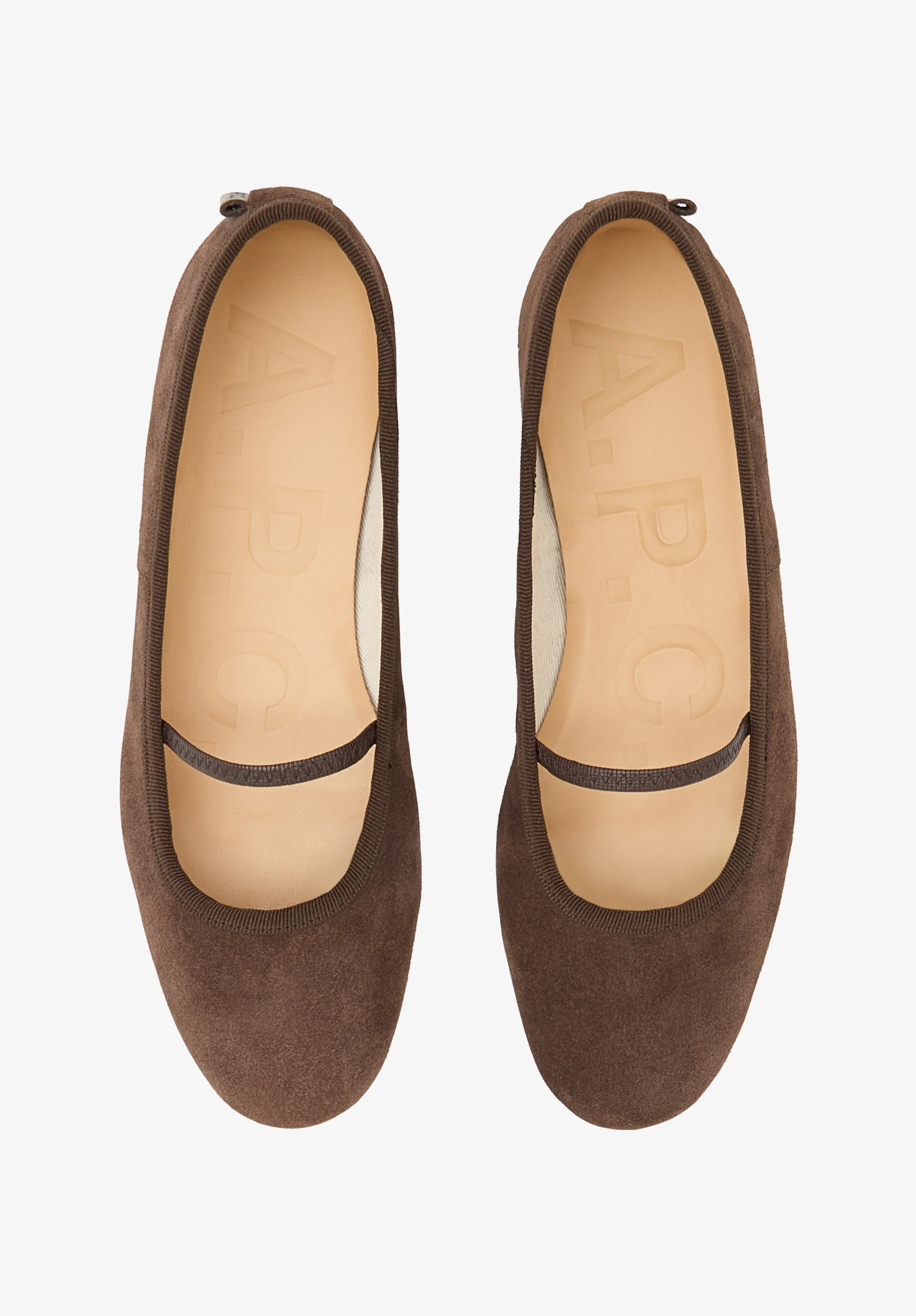 Split Leather Ballet Flats
