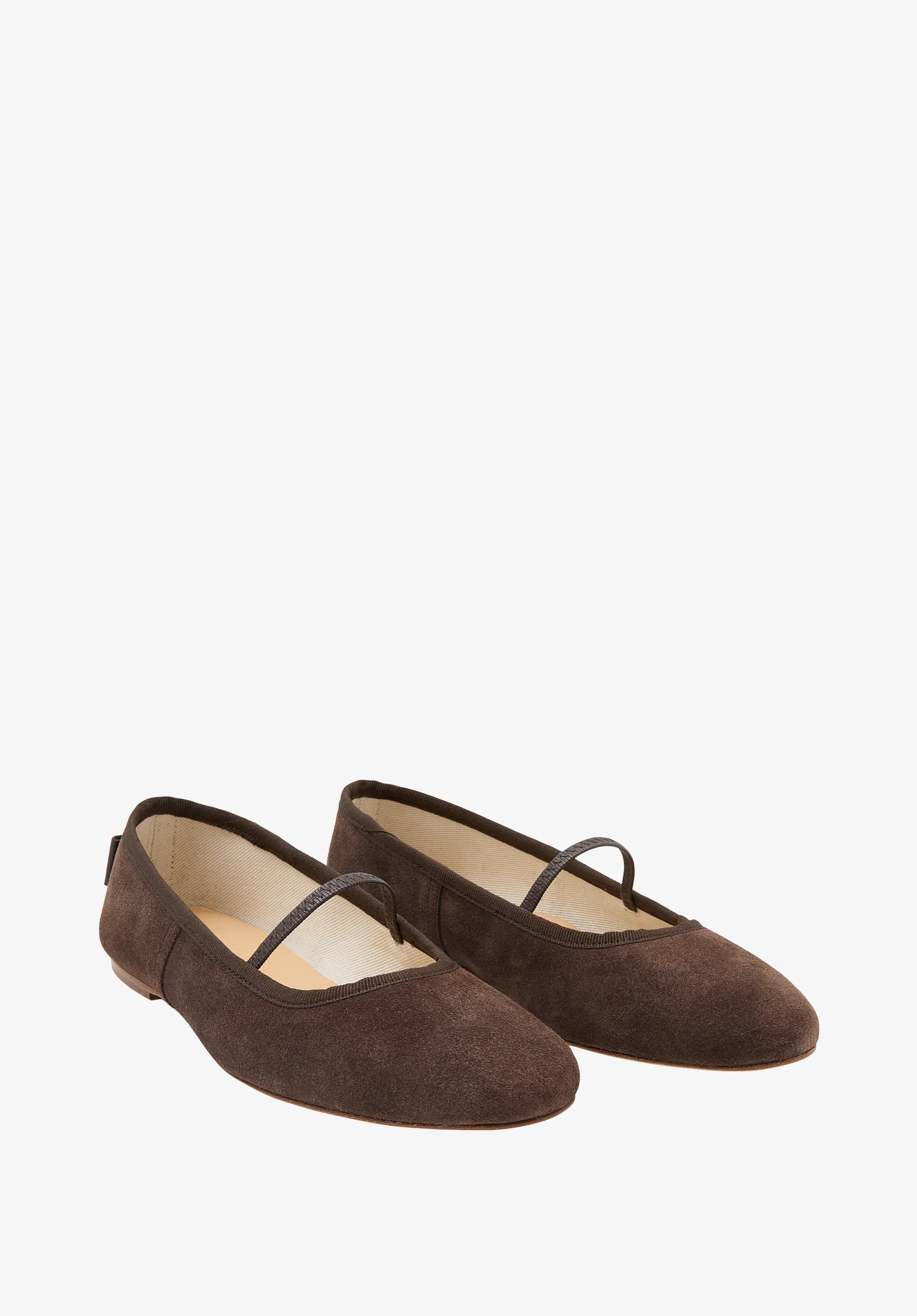Split Leather Ballet Flats