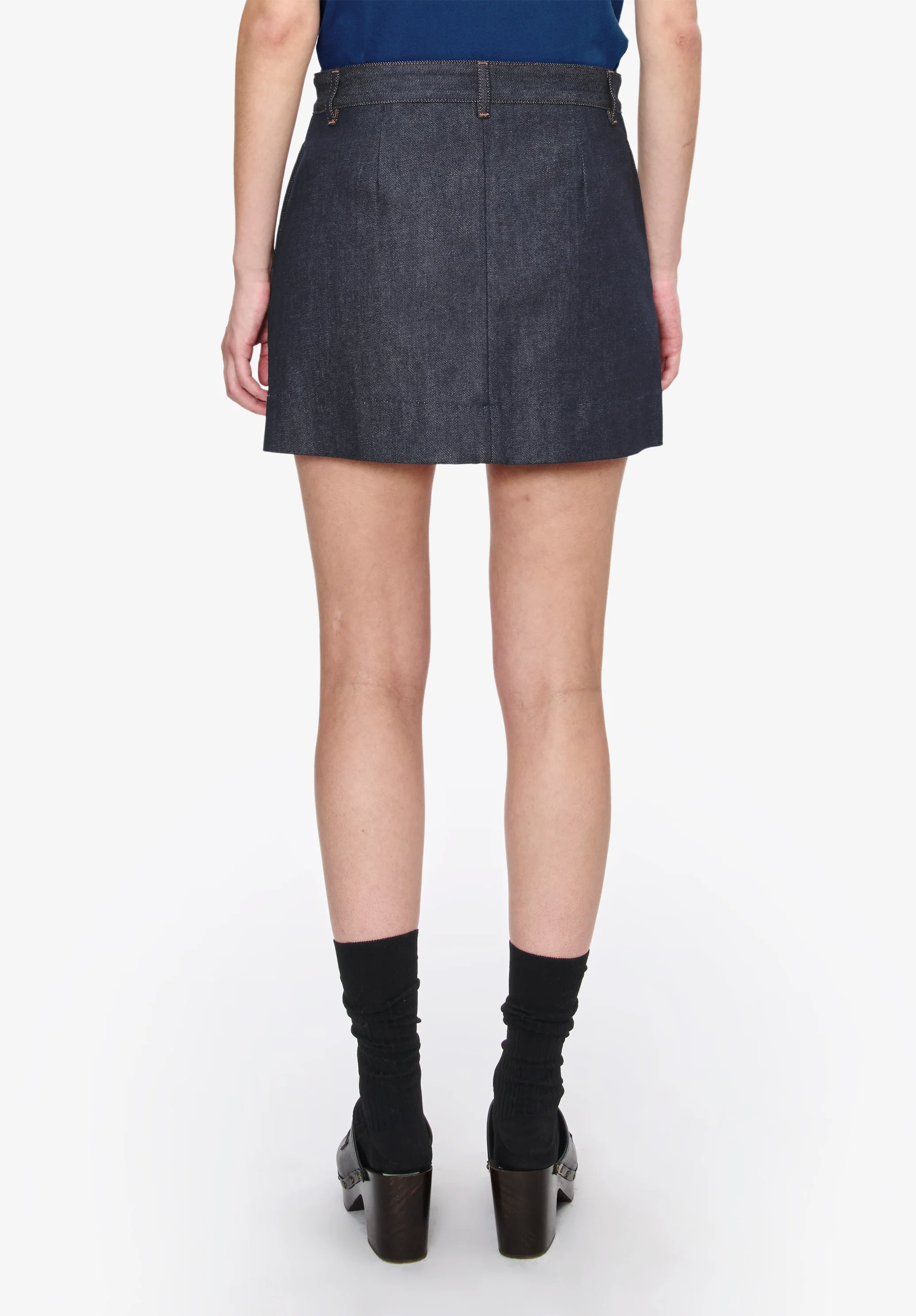 Pleated mini skirt