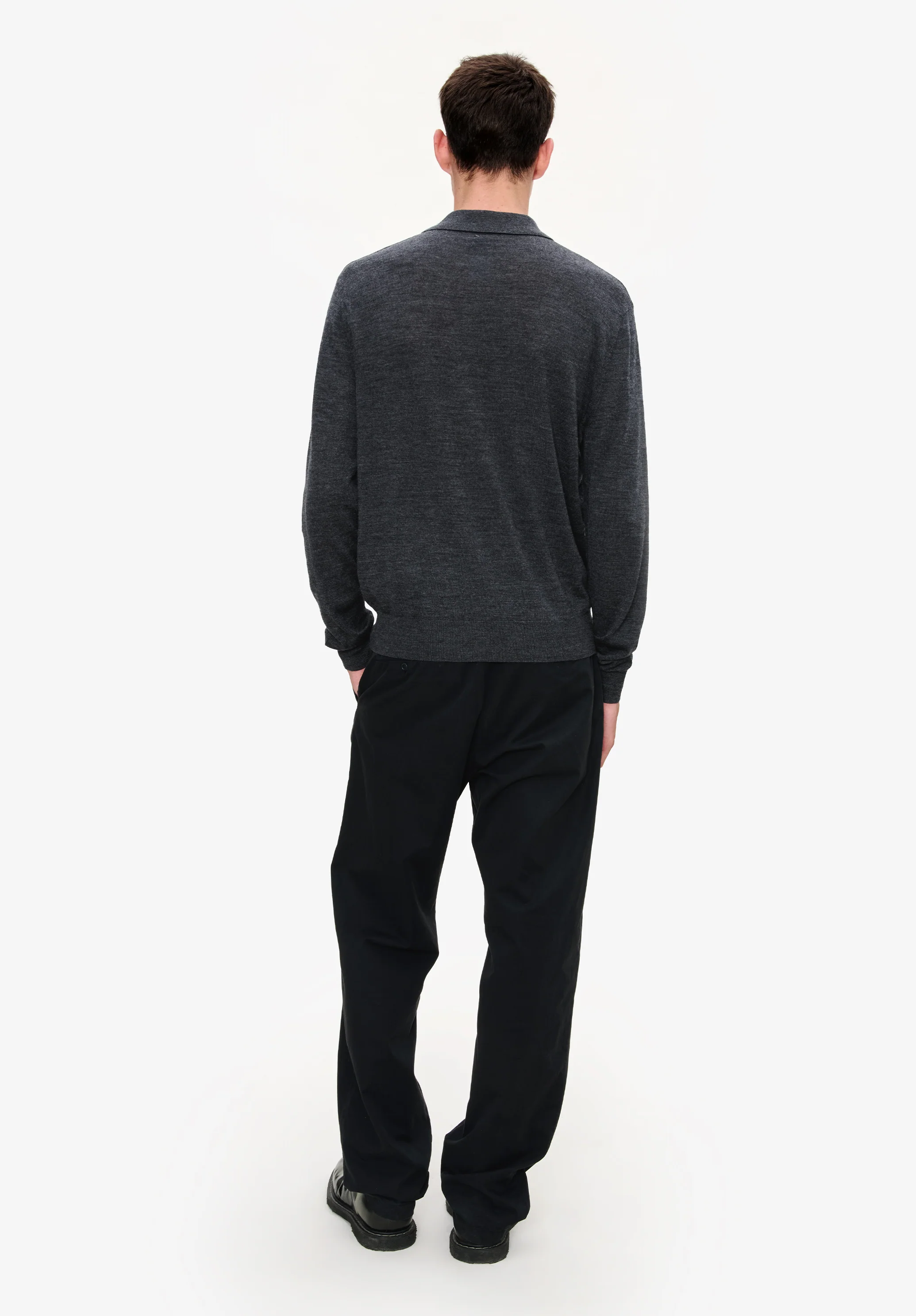 Wool polo shirt