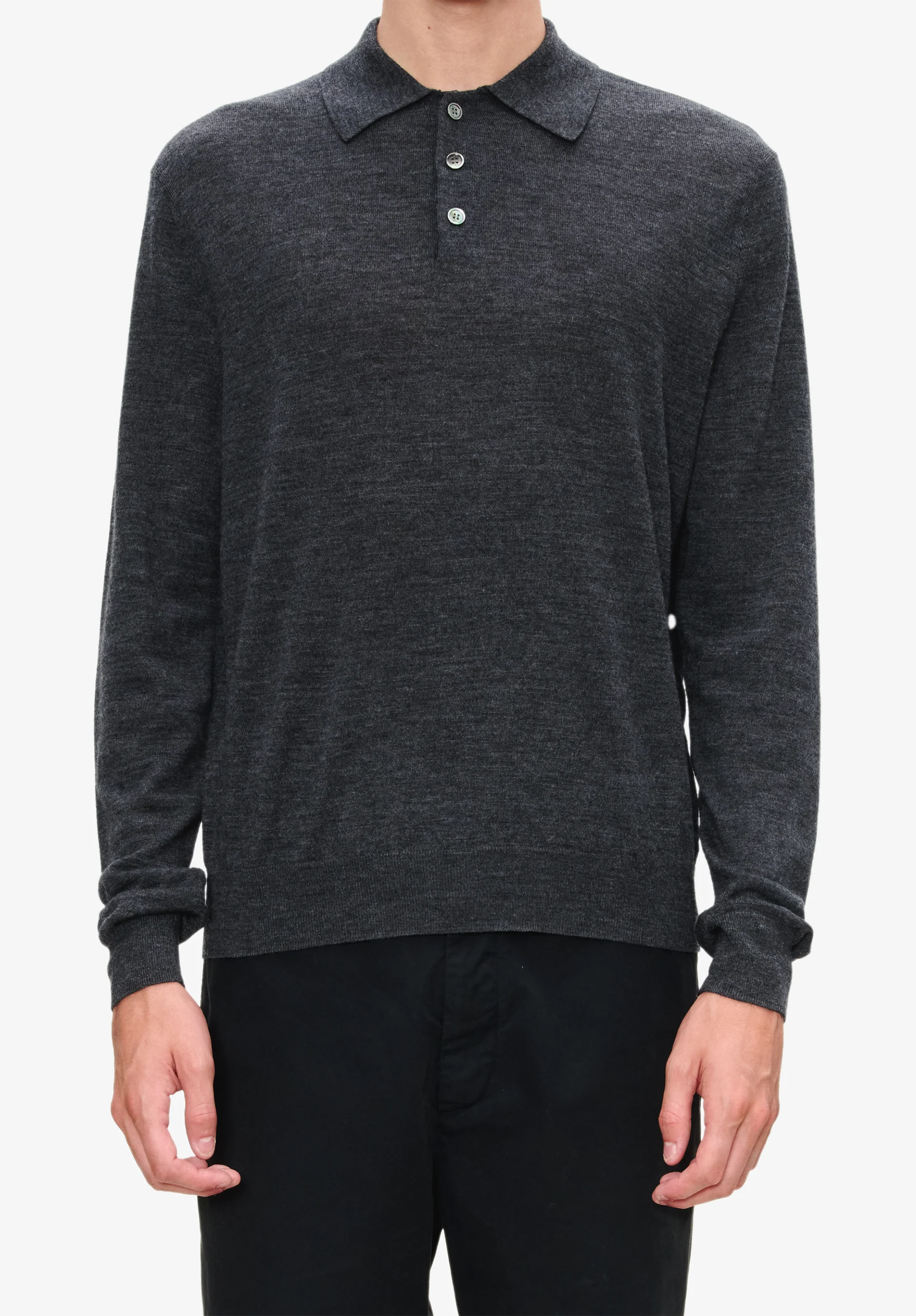 Wool polo shirt