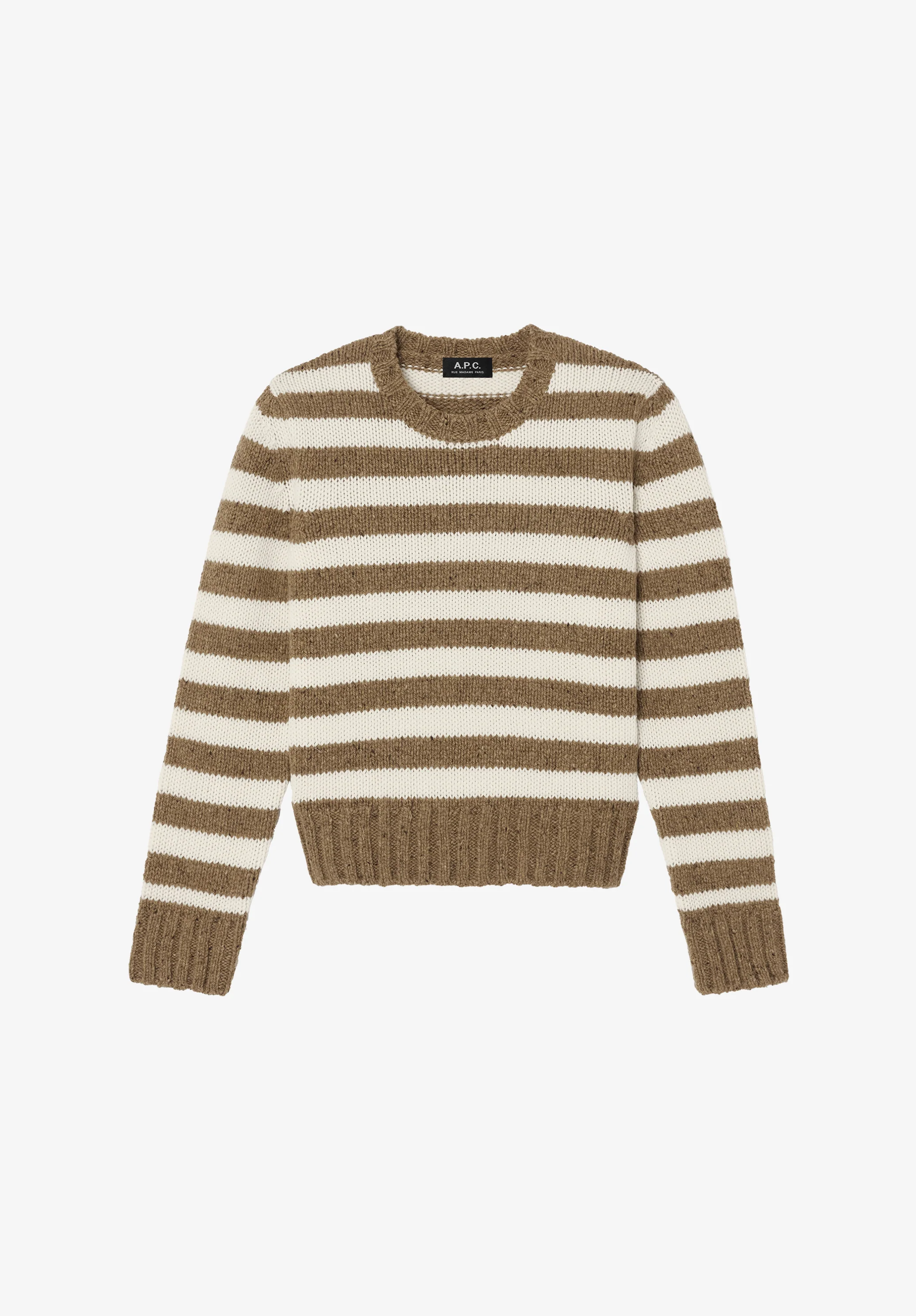 Speckled striped sweater