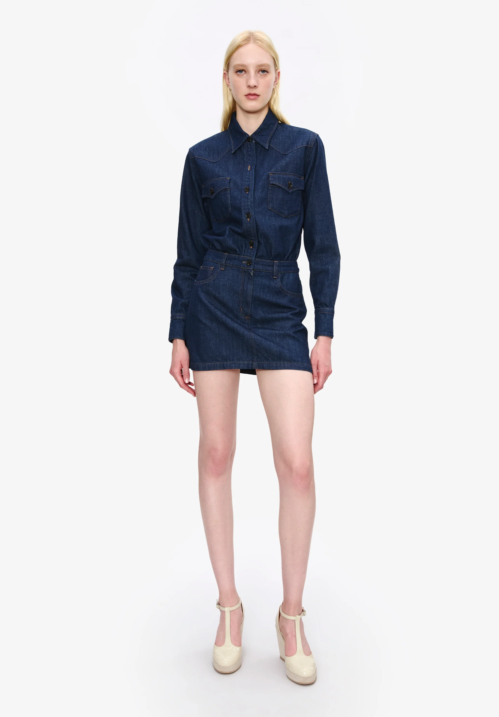 Western shirt-dress