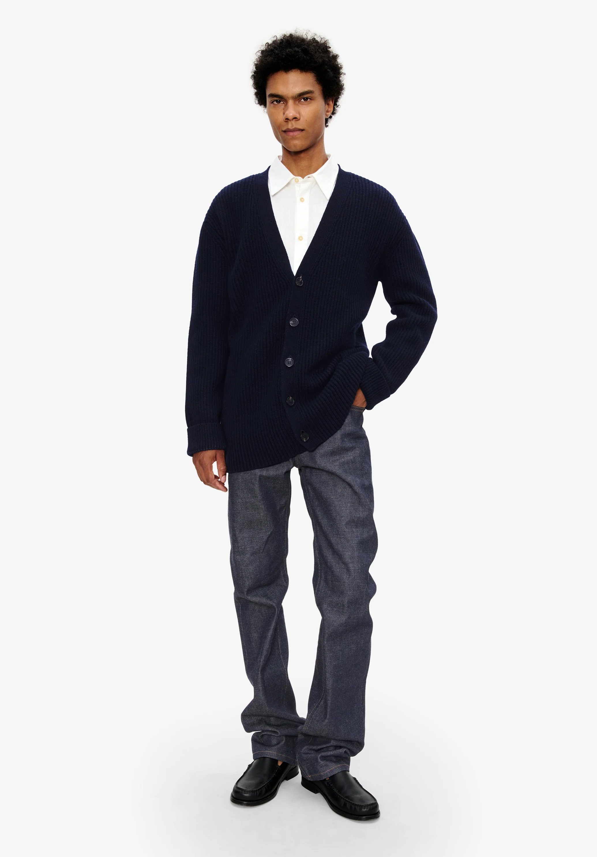 Wool-cashmere cardigan (M)