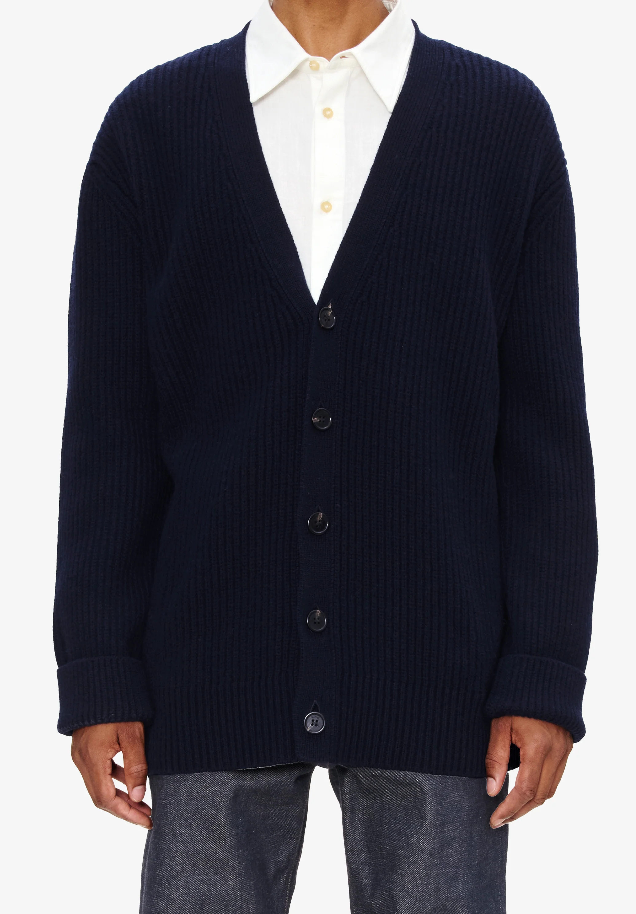 Wool-cashmere cardigan (M)