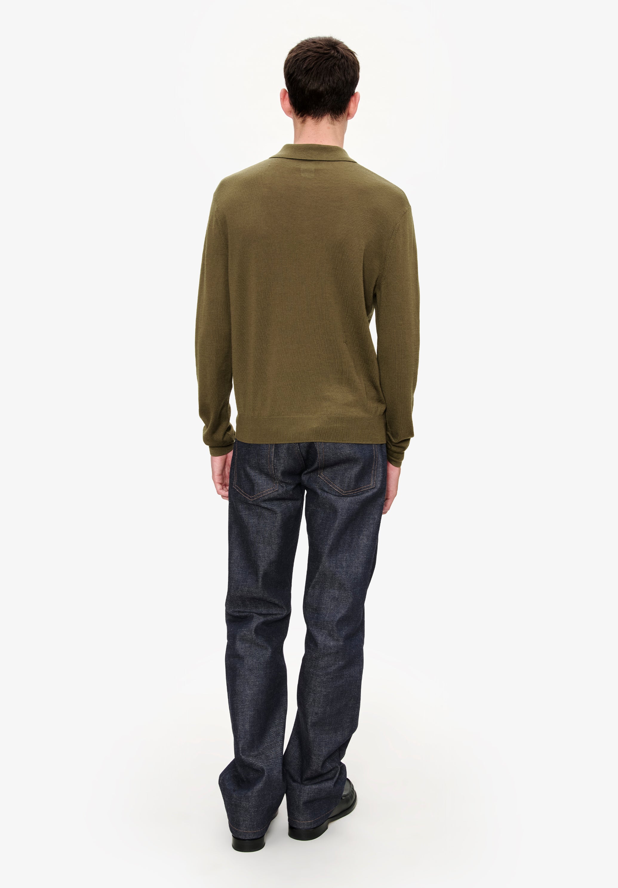 Wool polo shirt