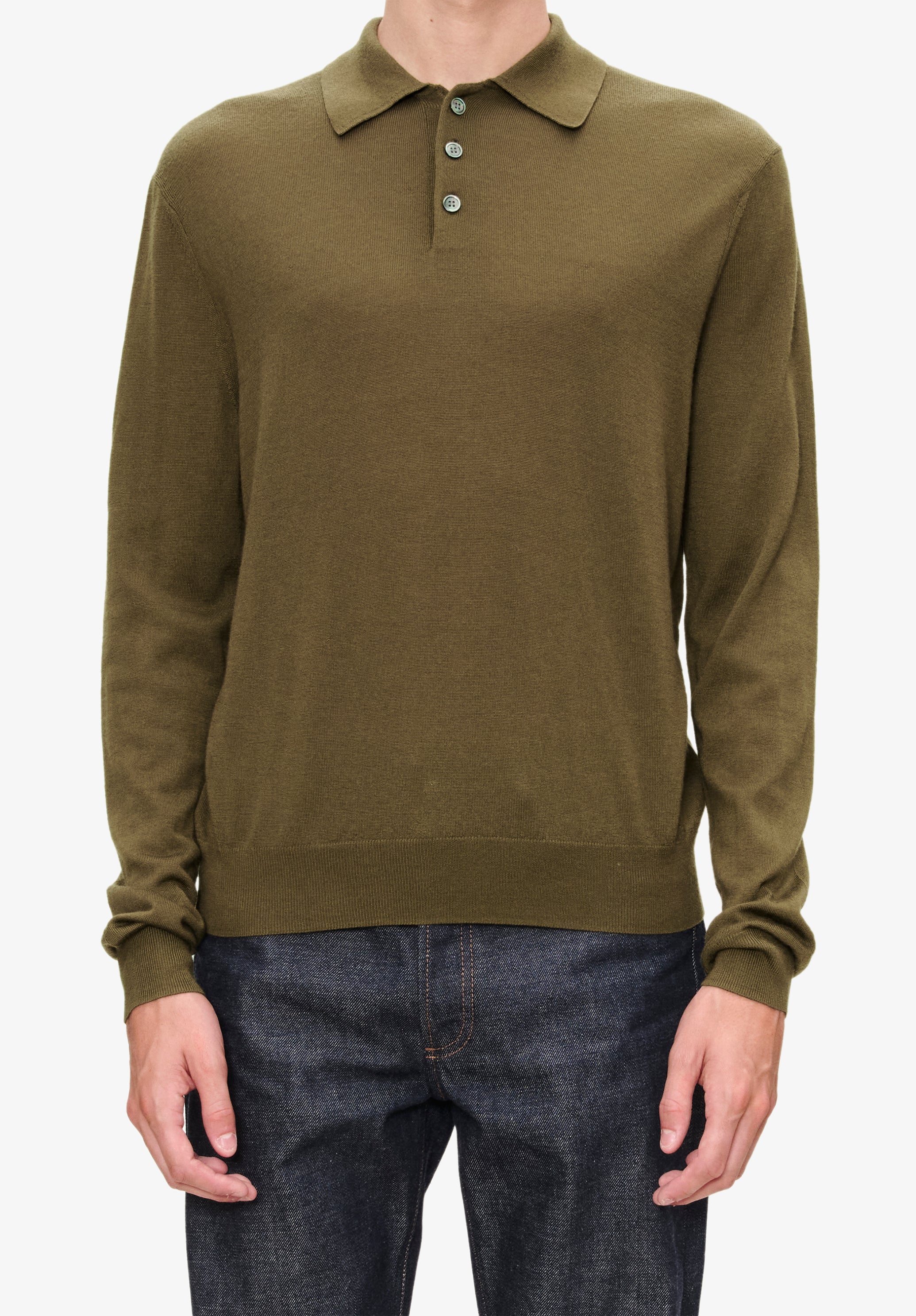 Wool polo shirt