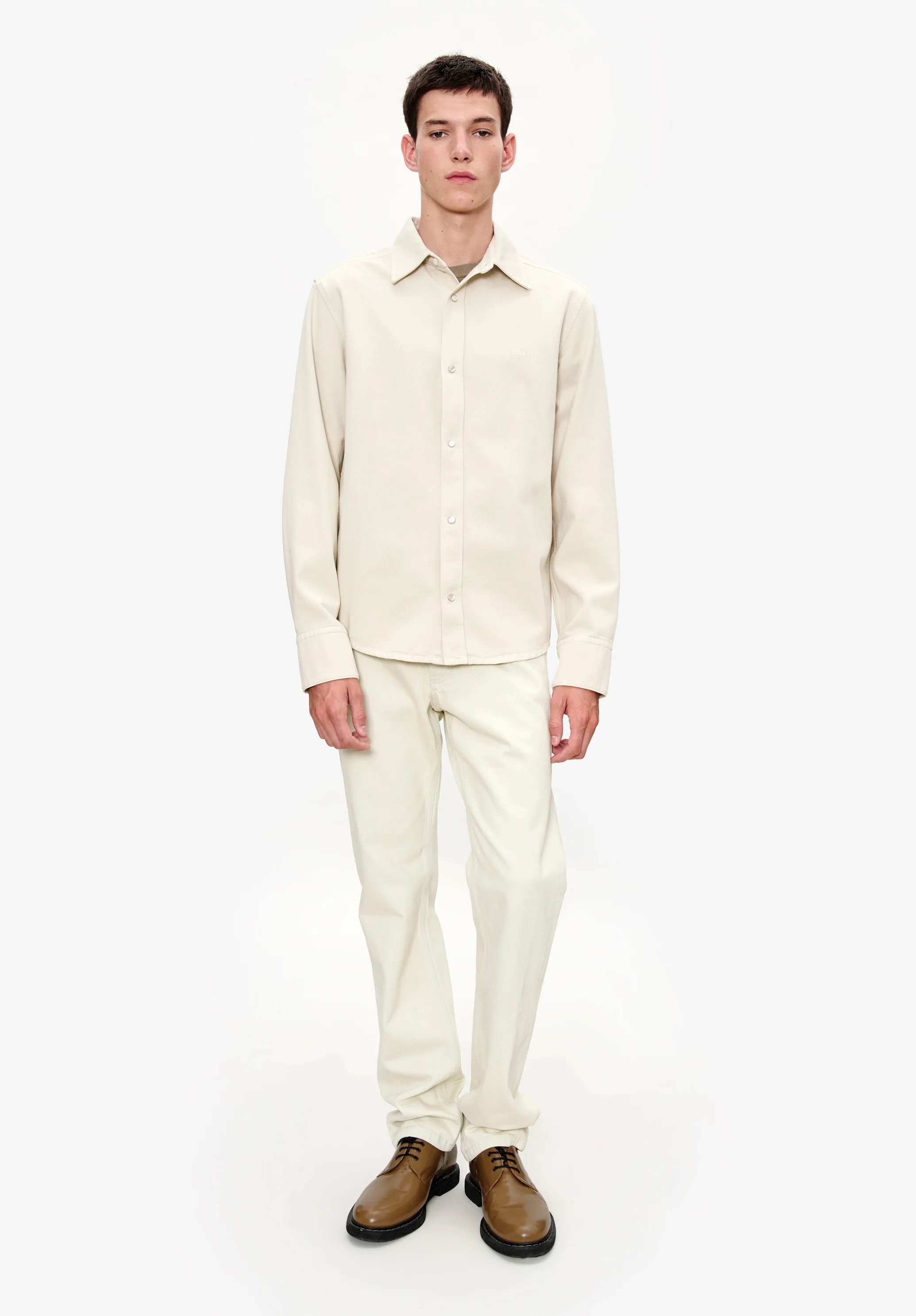 Embroidered logo overshirt