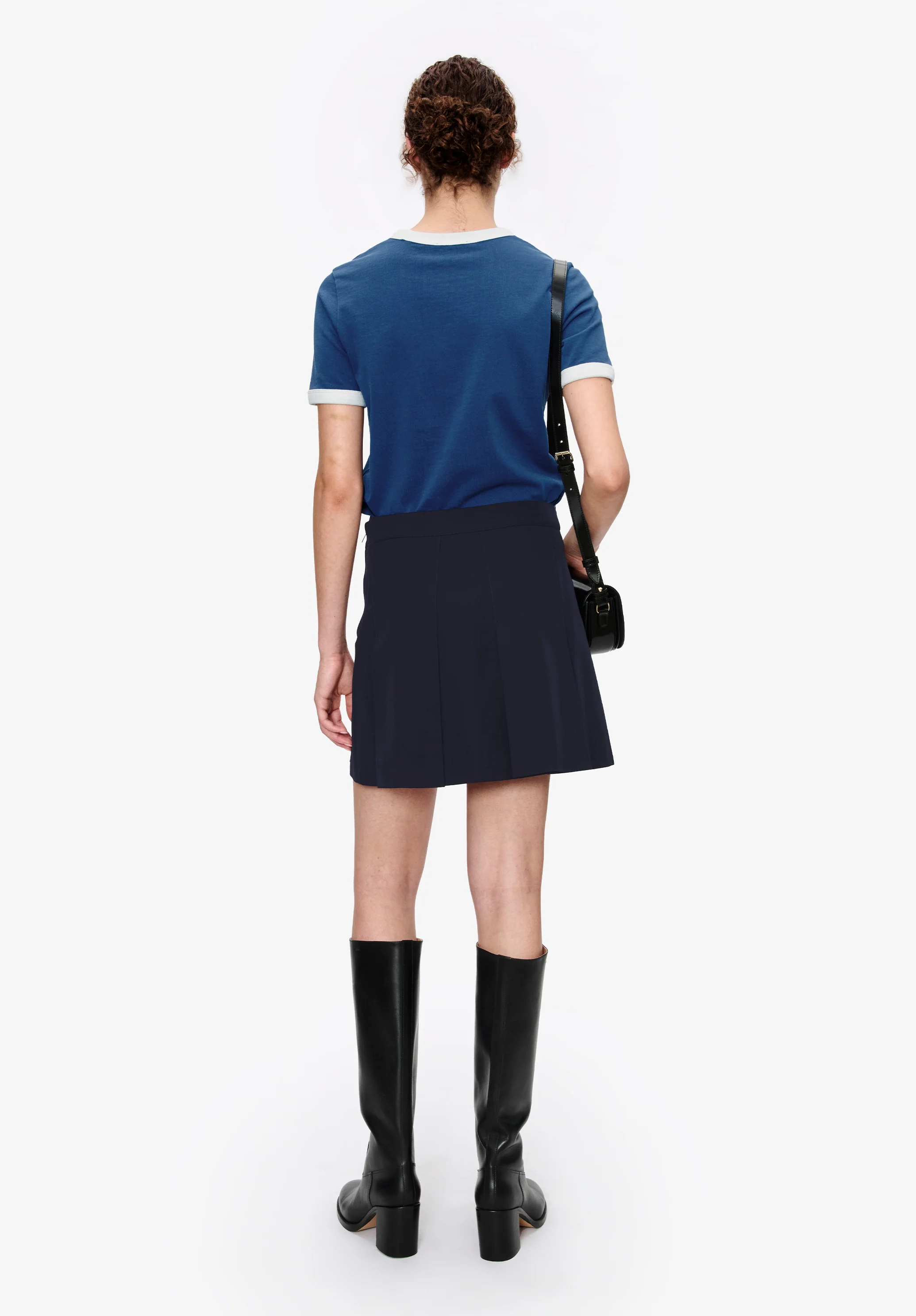 Pleated mini skirt