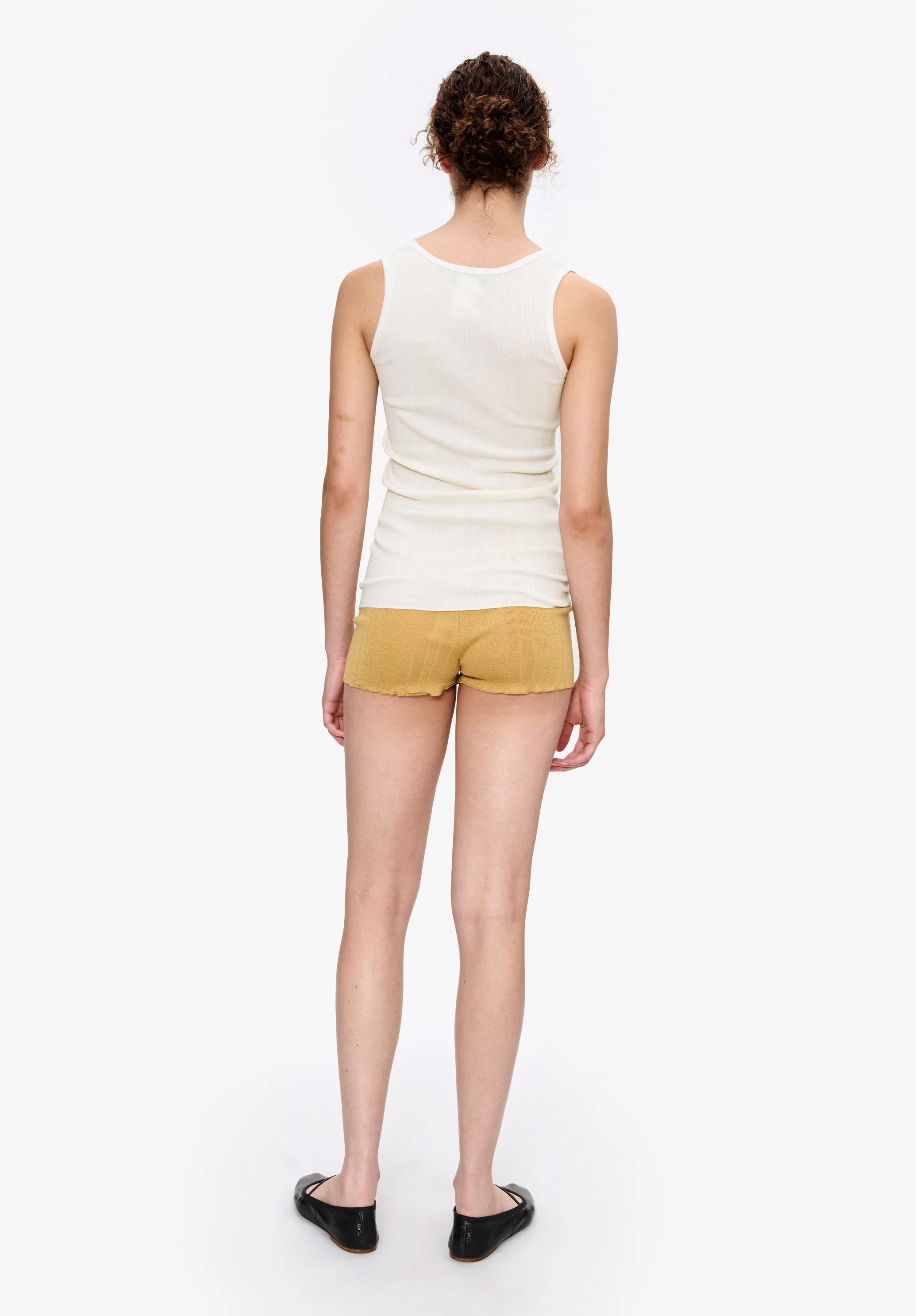 Fitted Lisle thread tank top