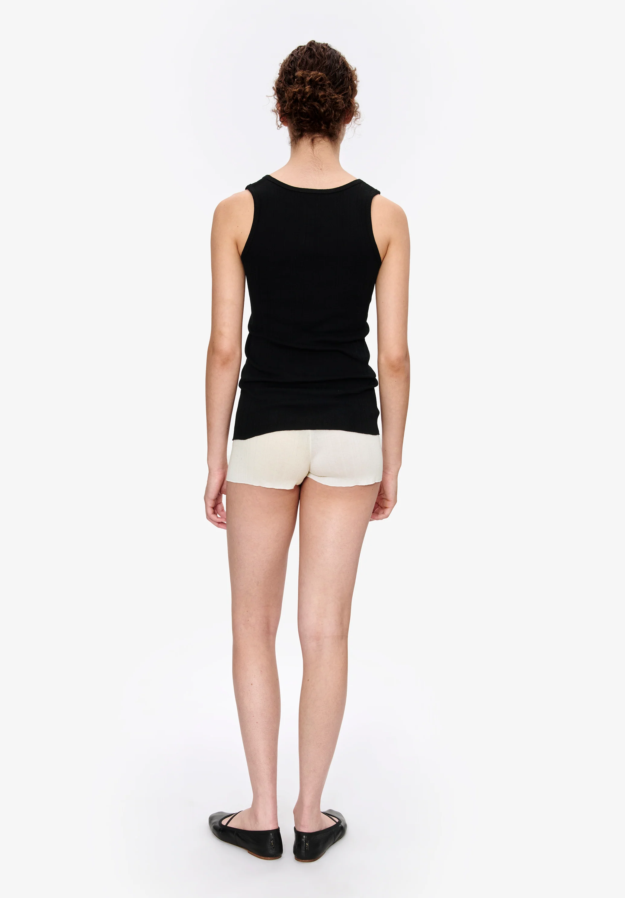 Fitted Lisle thread tank top