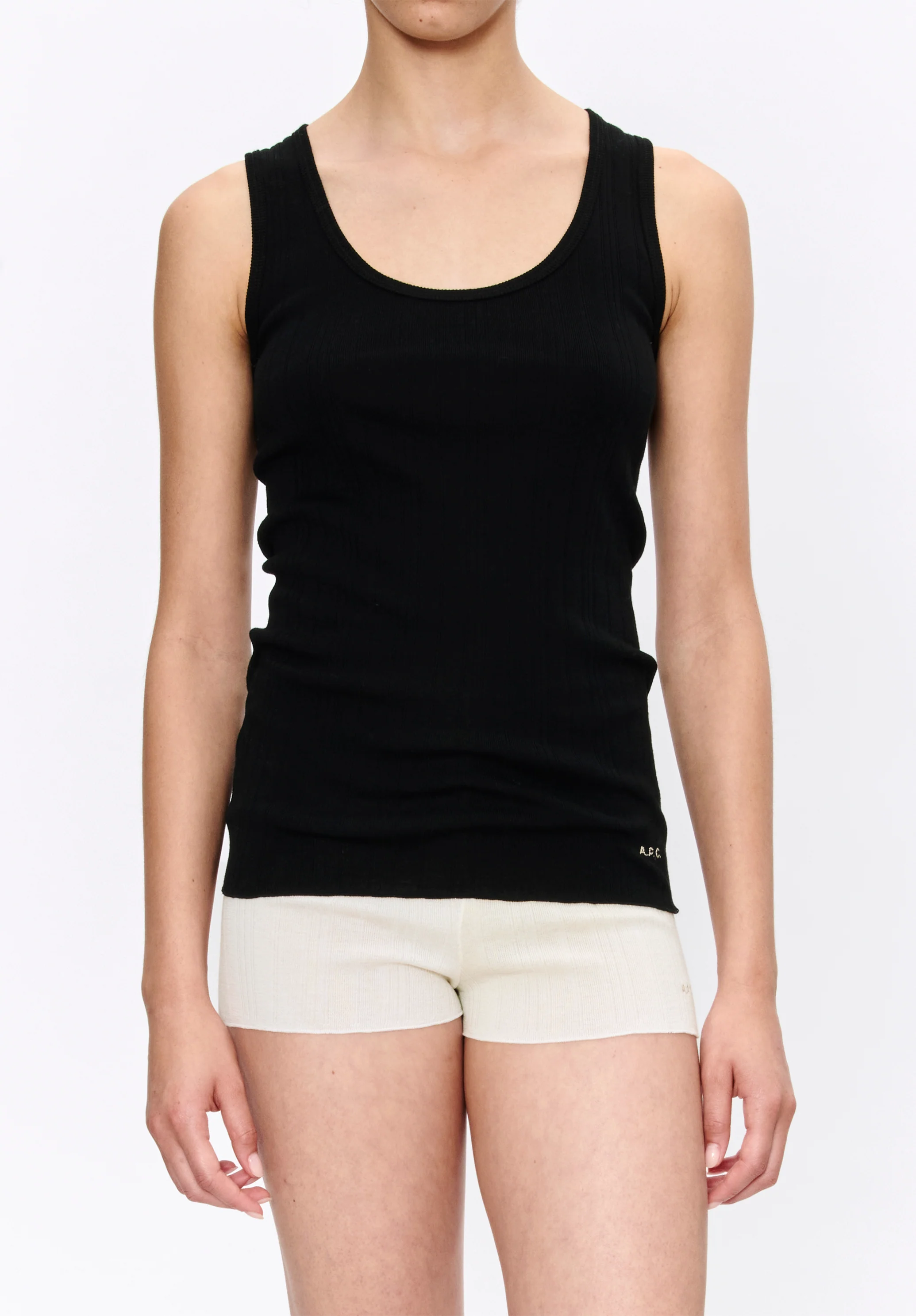 Fitted Lisle thread tank top