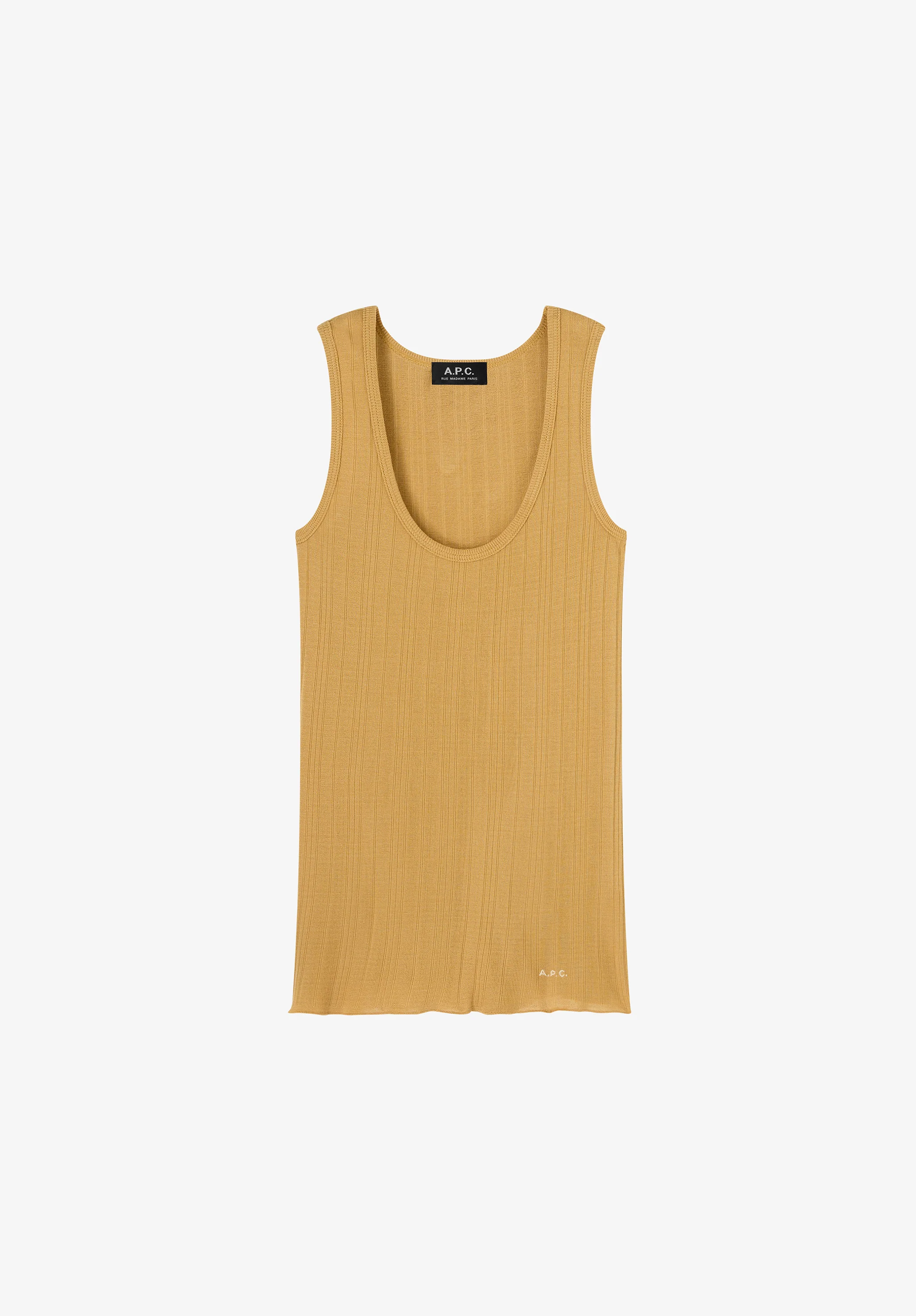 Fitted Lisle thread tank top