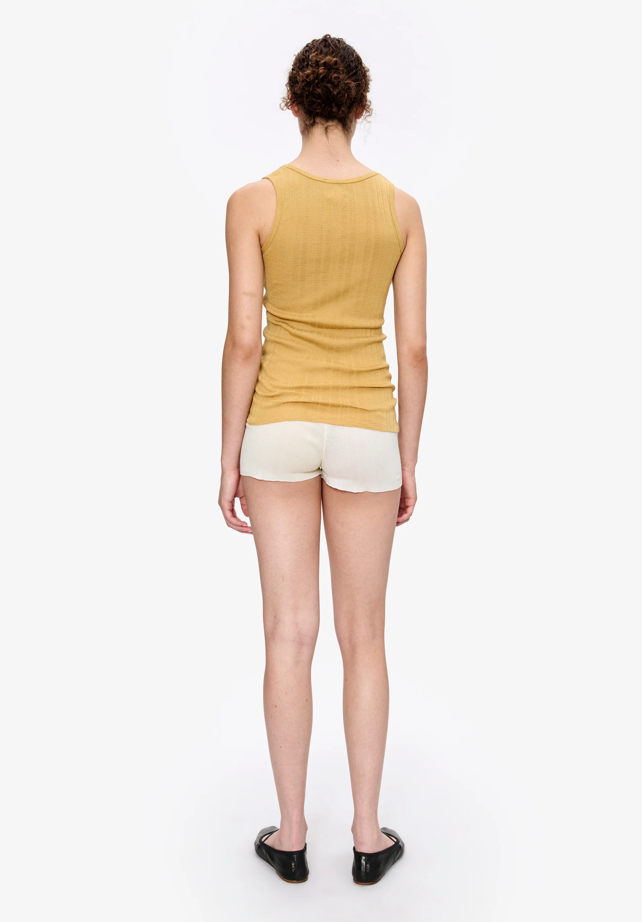 Fitted Lisle thread tank top