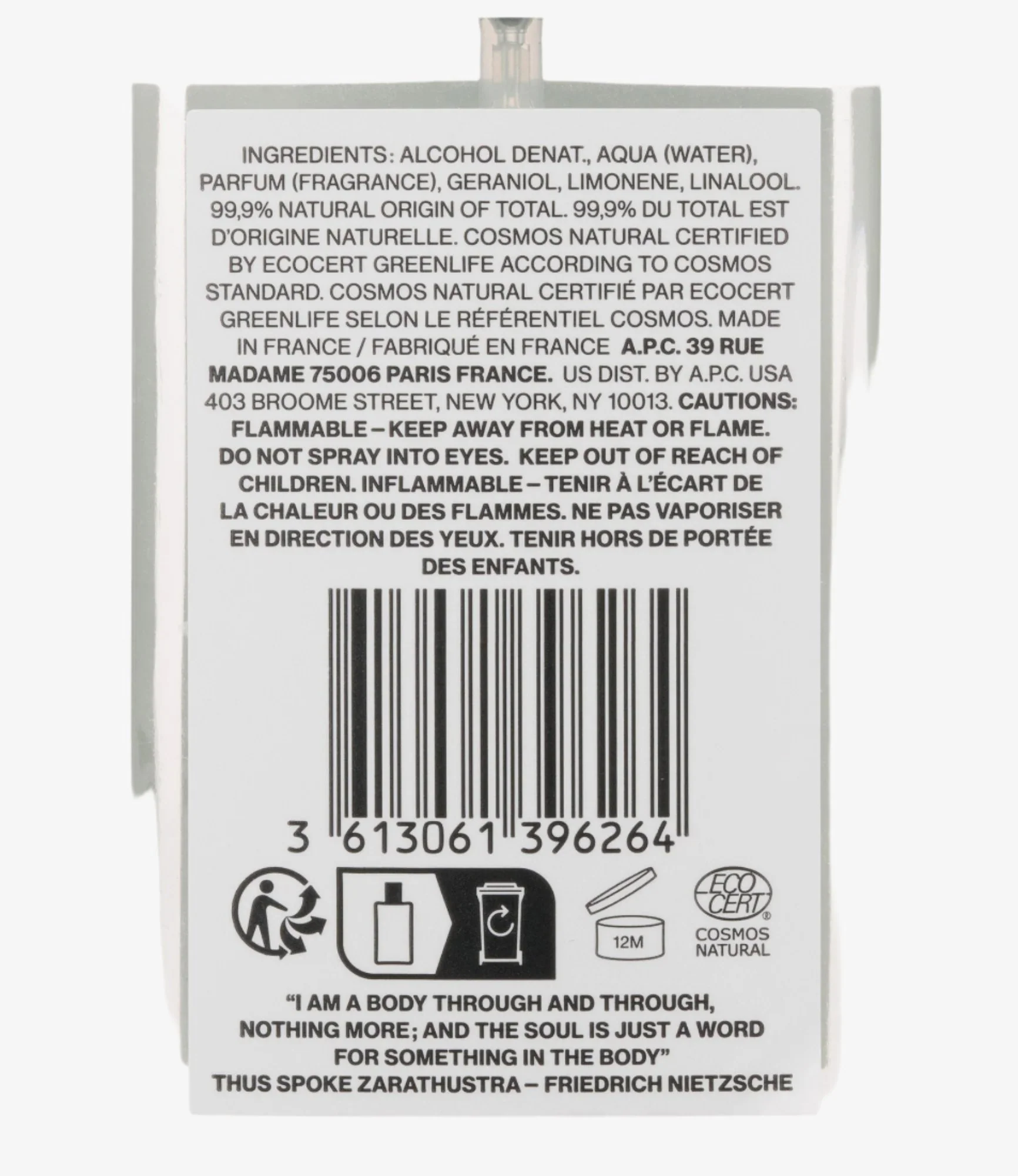 Eau De Cologne - Cosmos Natural