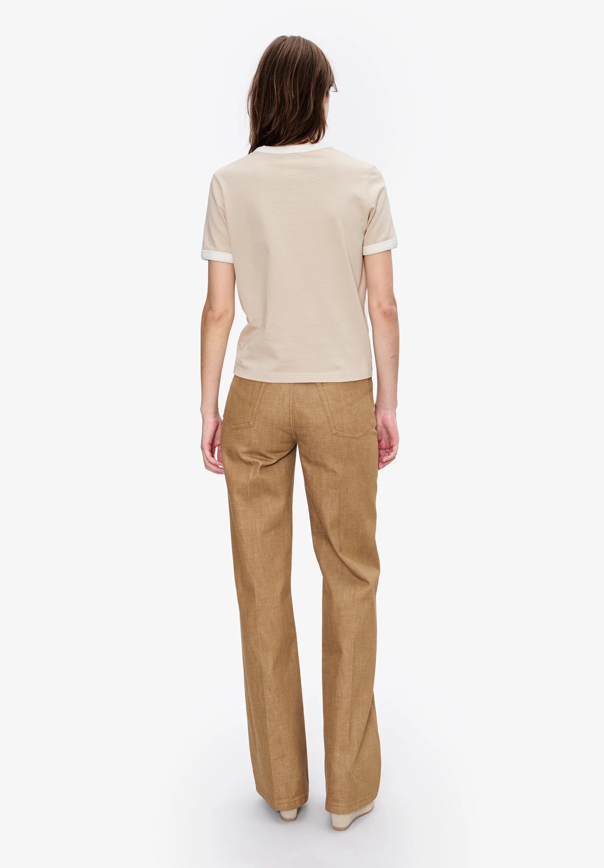 Ringer crop T-shirt