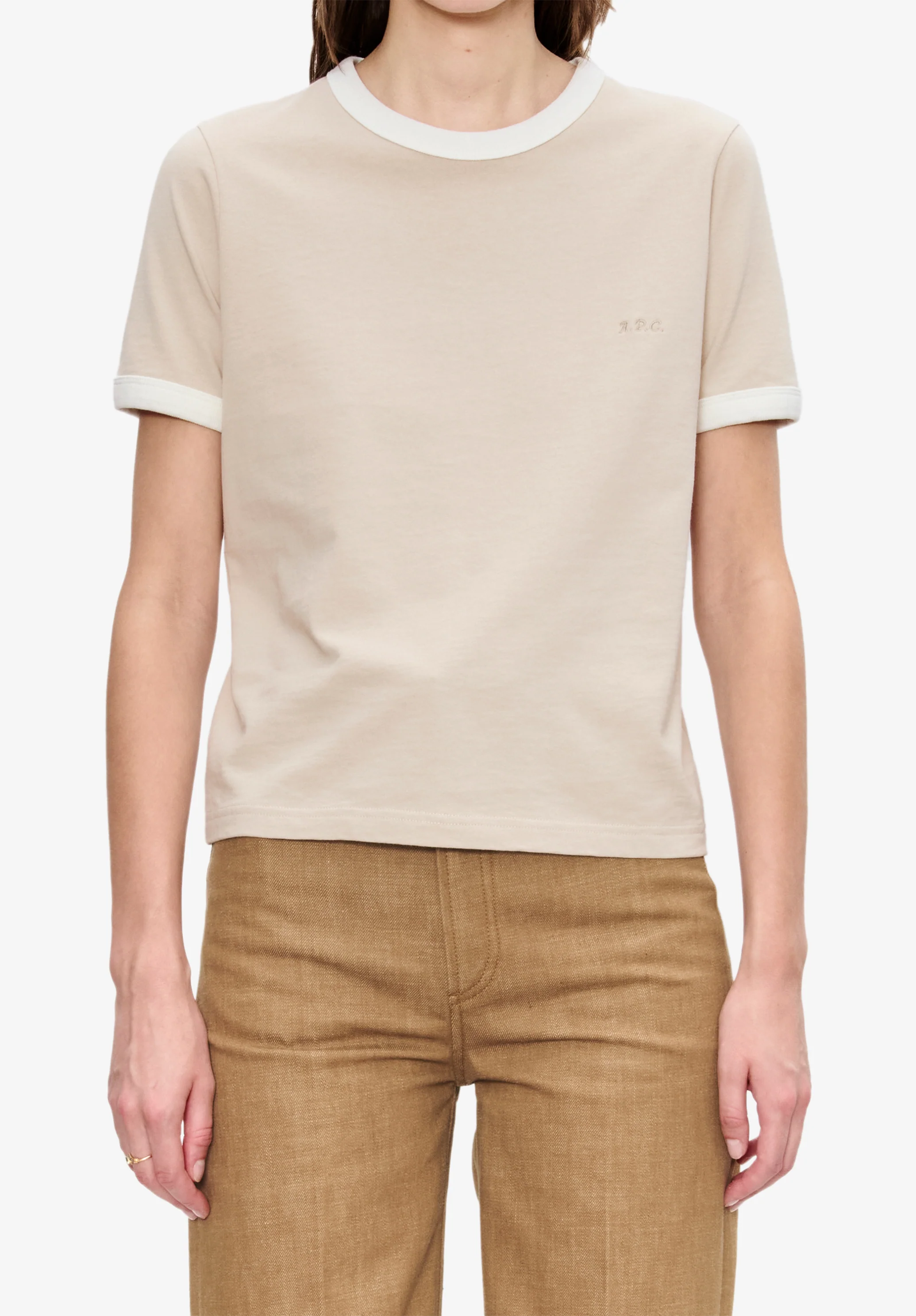 Ringer crop T-shirt
