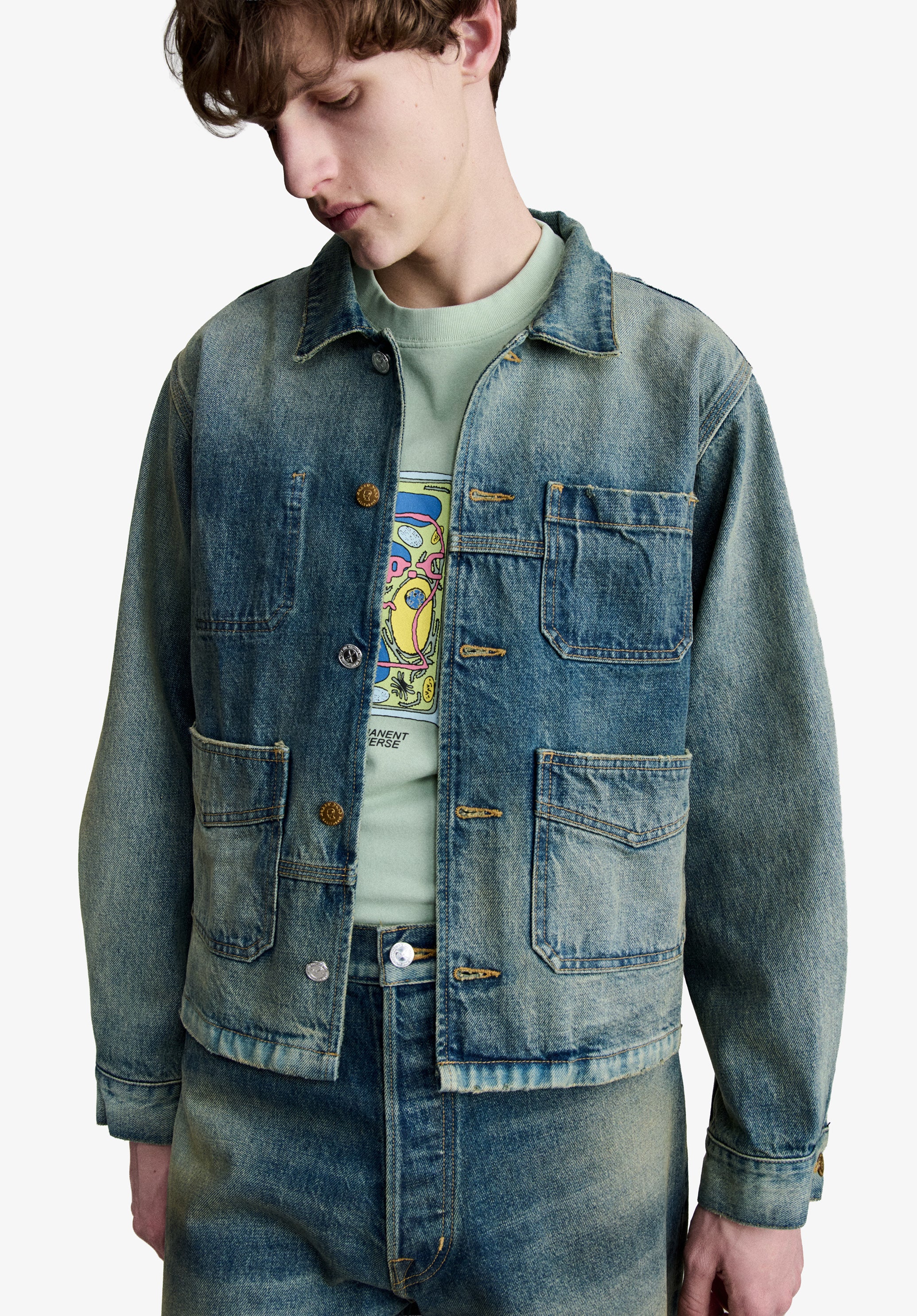 A.P.C. x Brain Dead Selvedge chore jacket